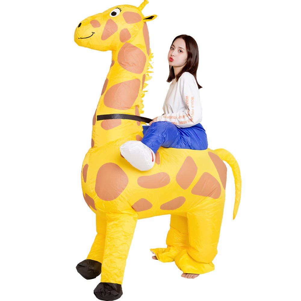 Thanksgiving ET-Aliens  Giraffe Inflatable costume Cosplay costume Funny Blow Up Suit Party costume Fancy Dress Halloween Costume for Adult Jumpsuit