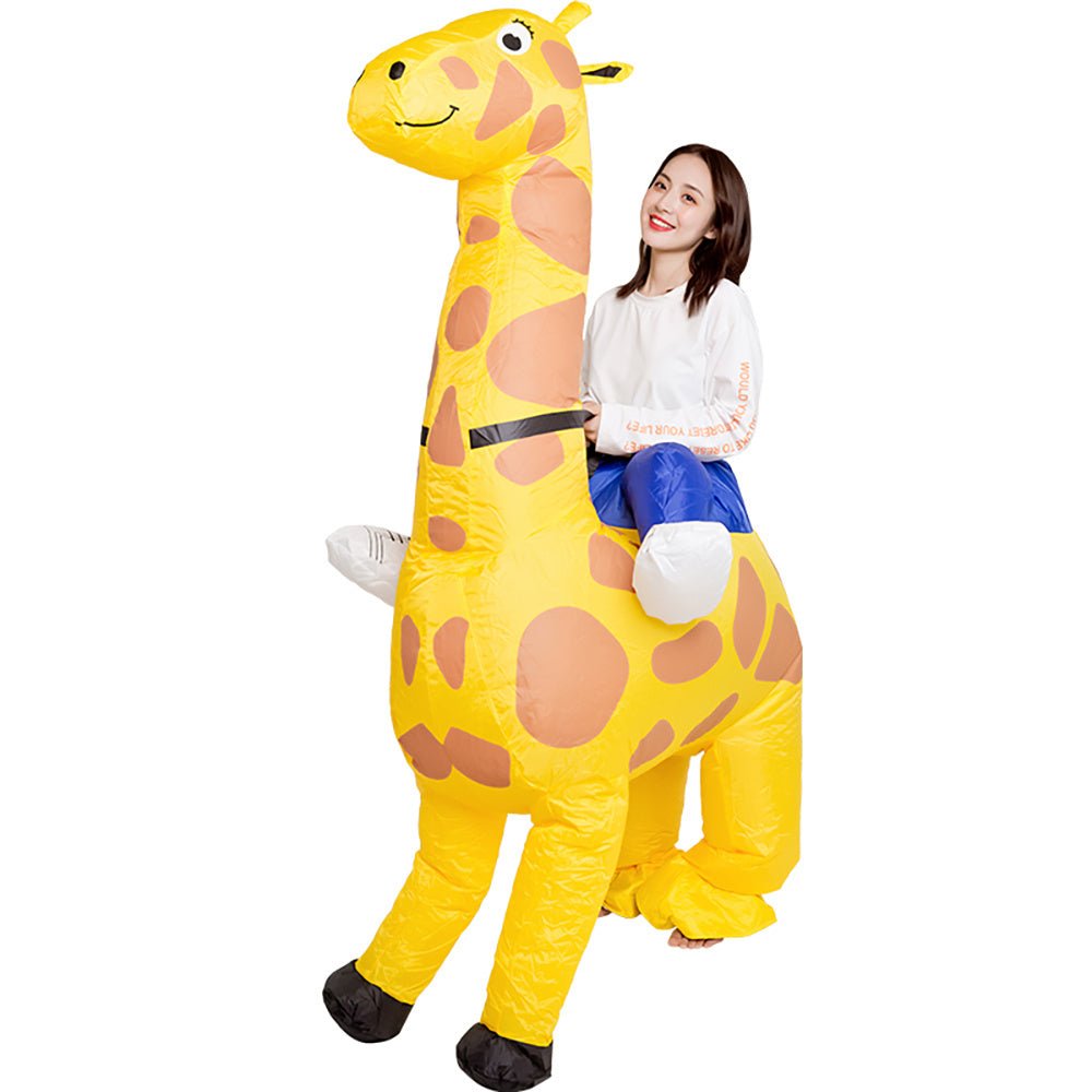 Thanksgiving ET-Aliens  Giraffe Inflatable costume Cosplay costume Funny Blow Up Suit Party costume Fancy Dress Halloween Costume for Adult Jumpsuit