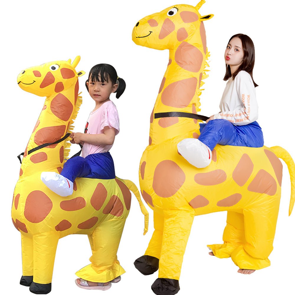 Thanksgiving ET-Aliens  Giraffe Inflatable costume Cosplay costume Funny Blow Up Suit Party costume Fancy Dress Halloween Costume for Adult Jumpsuit