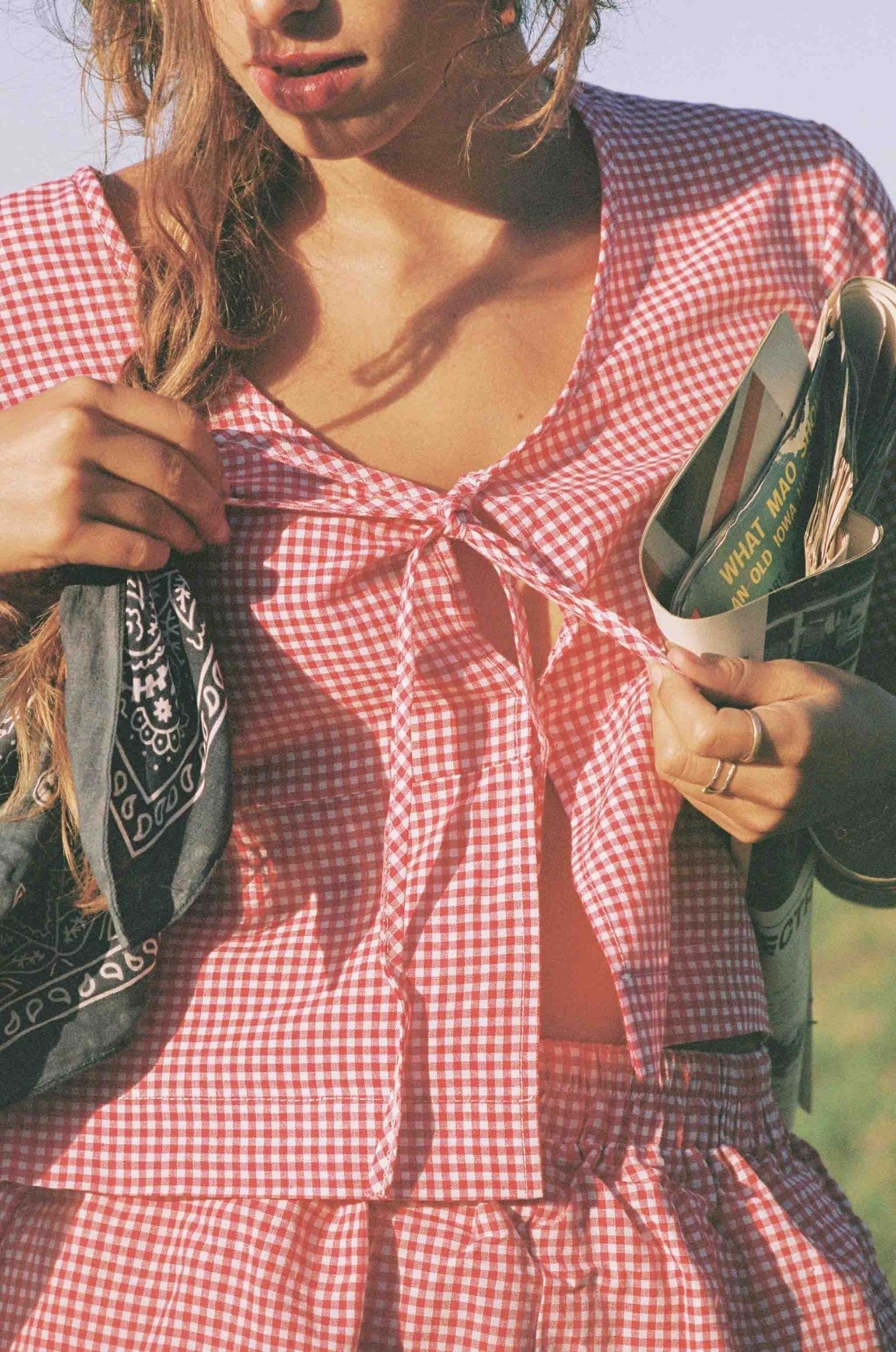 The Dylan Matching Set - Red and White Gingham