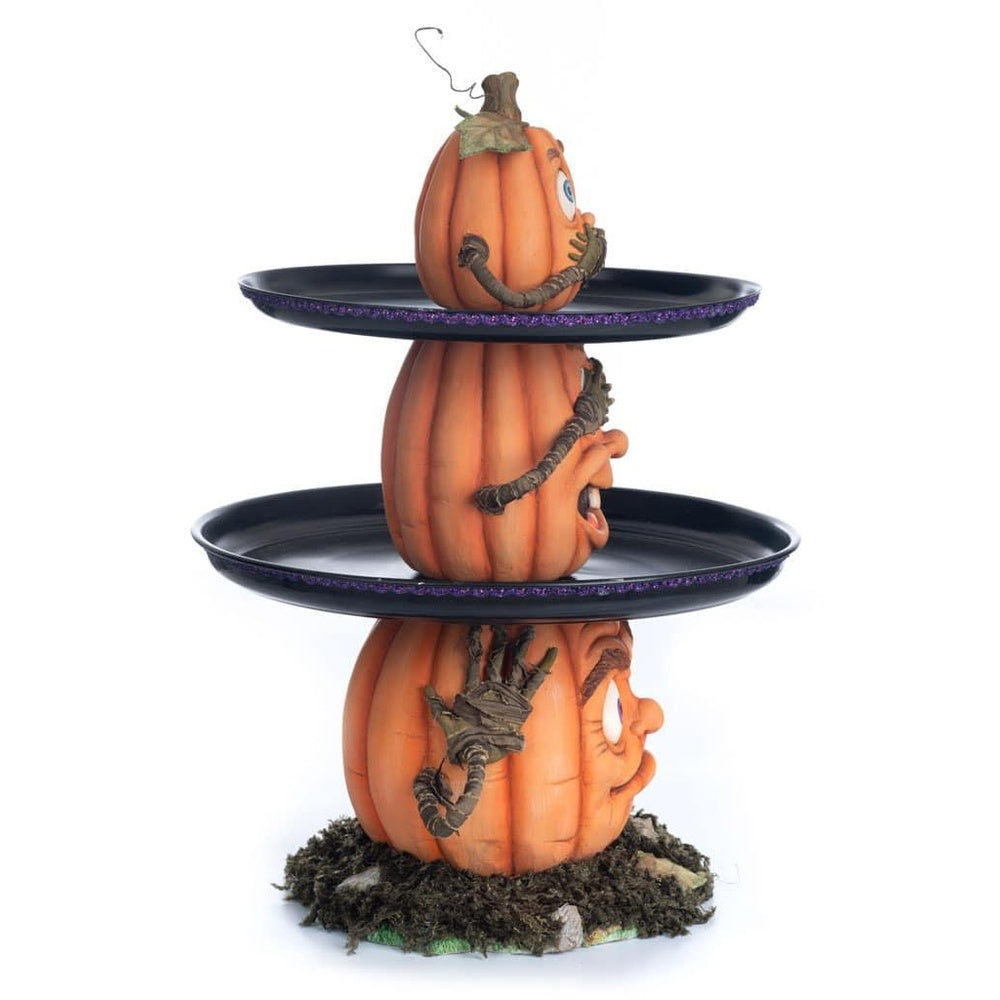 Three Wise Pumpkins Tiered Tray by Katherine's Collection