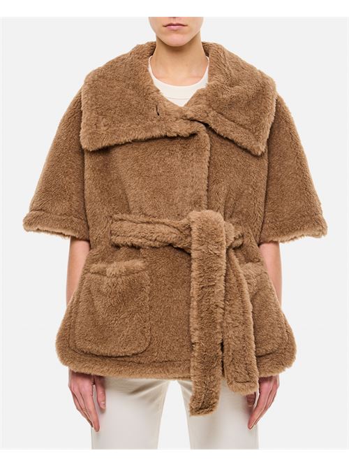 Max Mara Women Amato Teddy Cape With Belt