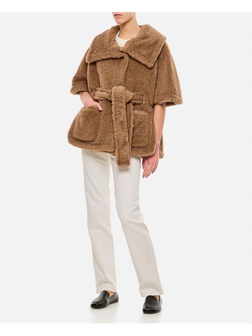 Max Mara Women Amato Teddy Cape With Belt