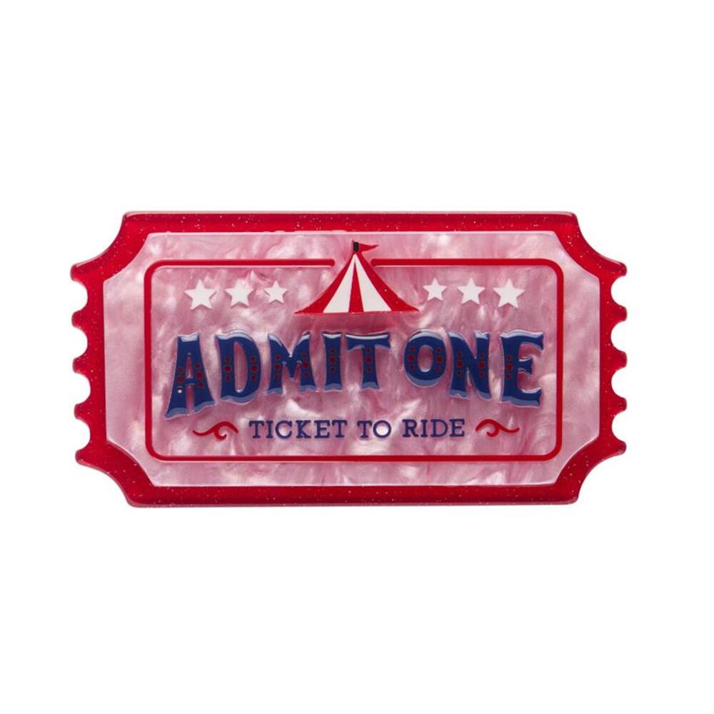 Ticket to Ride Brooch by Erstwilder