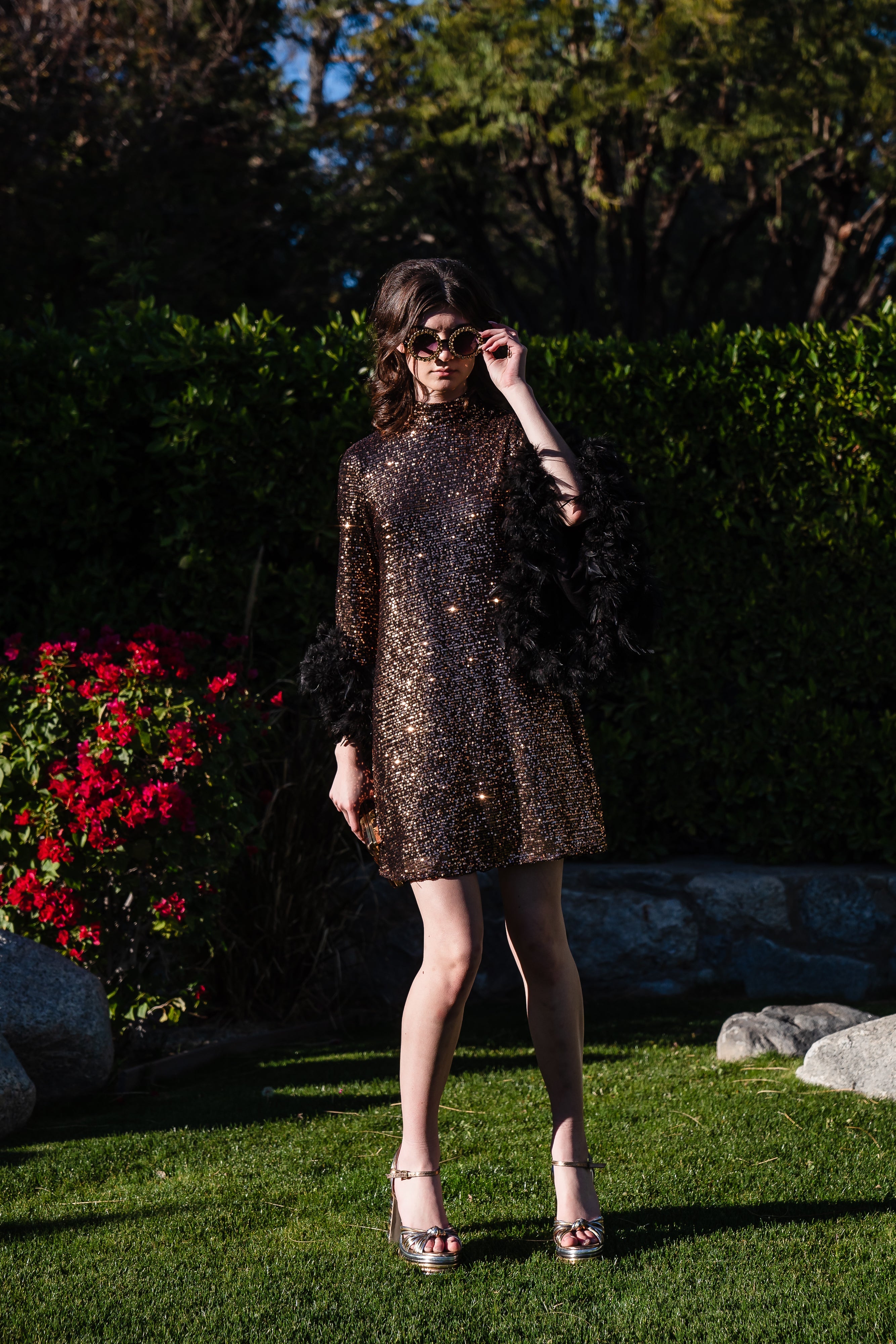 Time Warp Sequin Mod Mini in Copper Flash