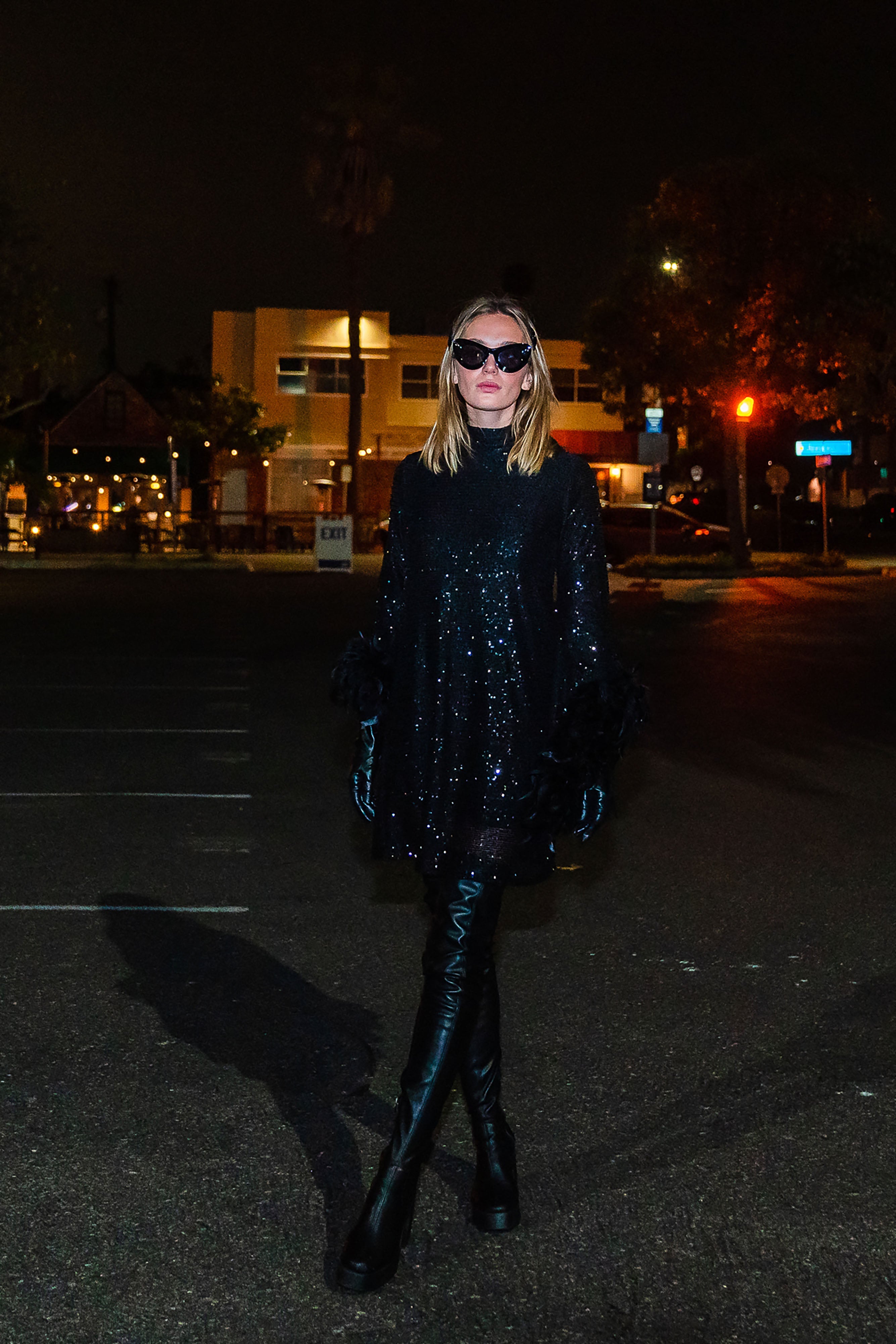 Time Warp Sequin Mod Mini in Frankie Black
