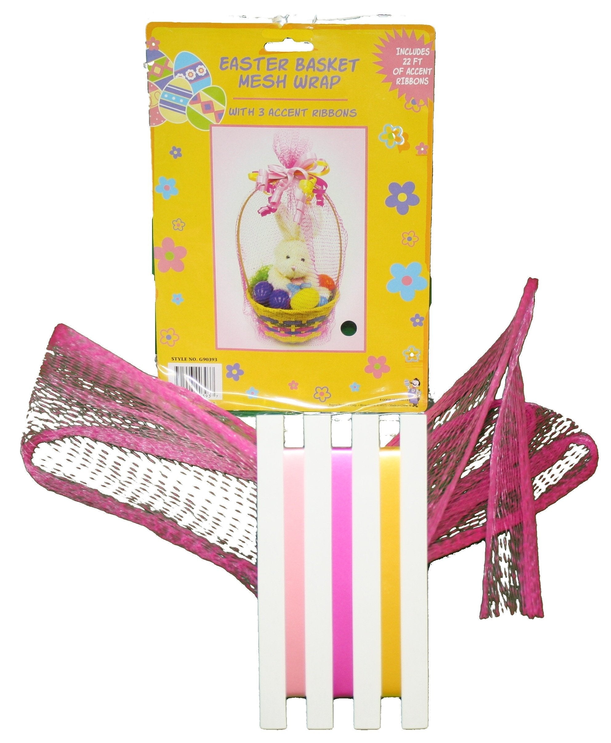 Mesh Easter Basket Wrap - Pink