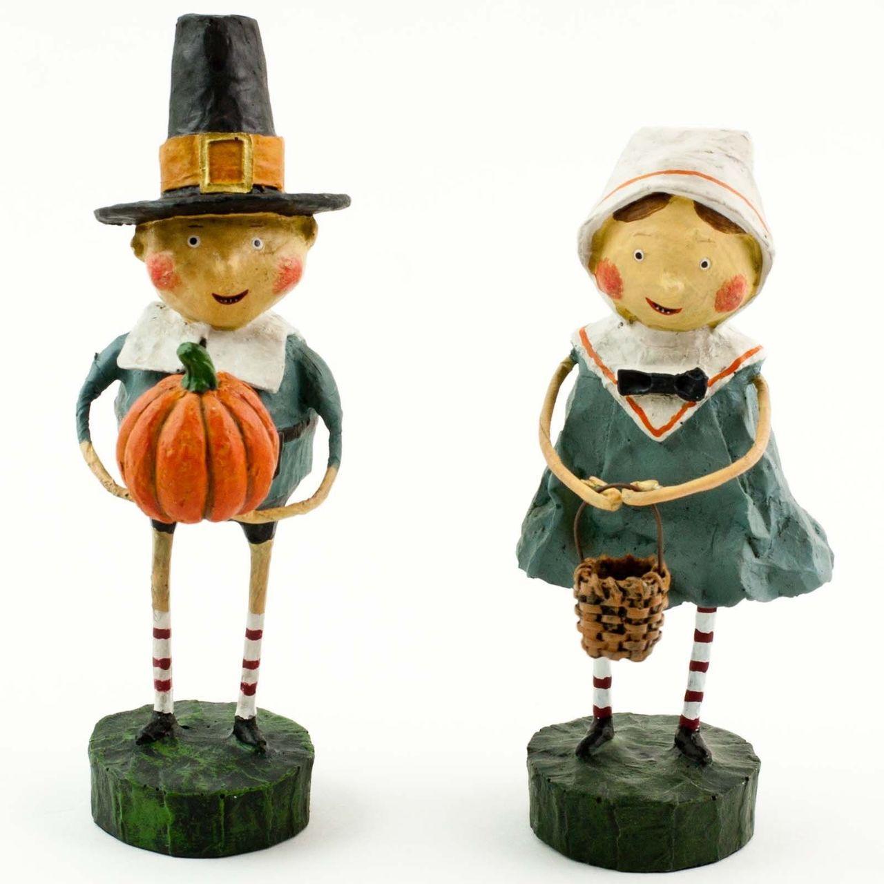 Tom & Goodie Thanksgiving Set of 2 Lori Mitchell Collectible Figurines