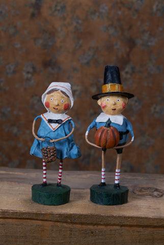Tom & Goodie Thanksgiving Set of 2 Lori Mitchell Collectible Figurines