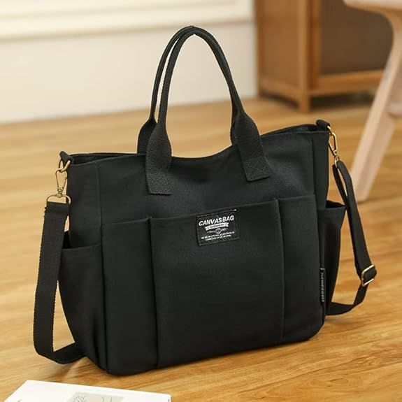 Tote Bag with Zipper Tote Bag for Women Canvas Crossbody Bag Shoulder Bag Satchel Hobo Bag Messenger Bag