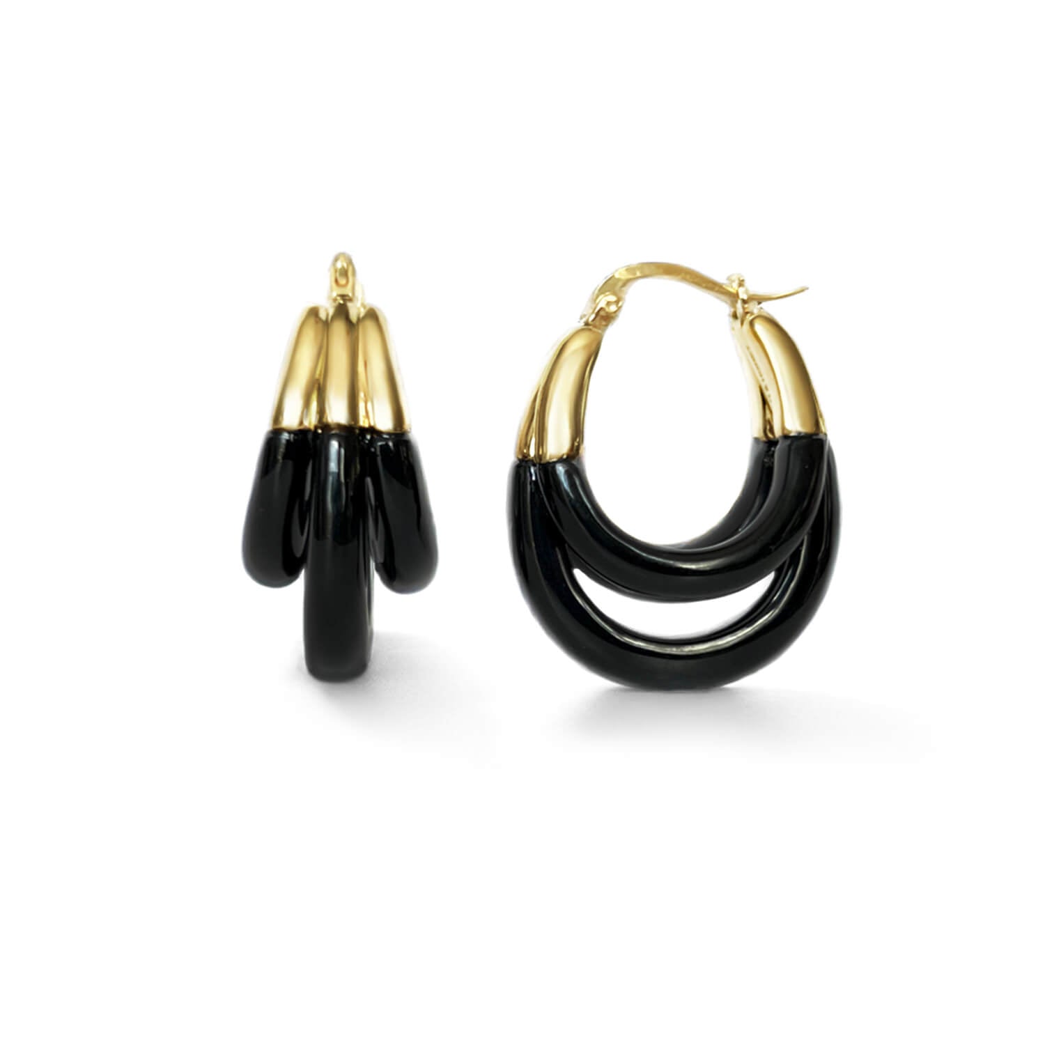 Triple Hoop Lucite Earrings