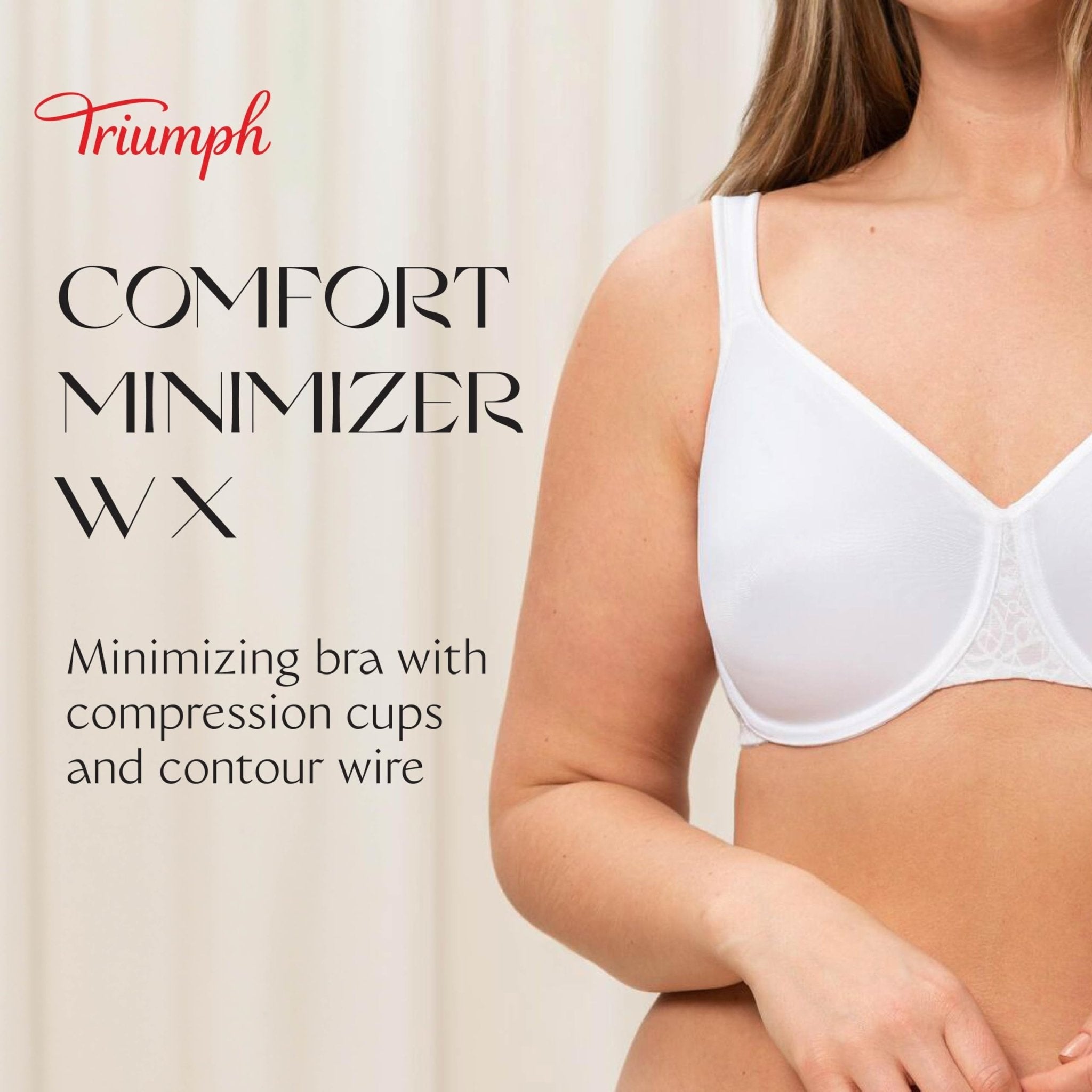 Triumph Comfort Minimizer W X Bra - Minimizer Bra for Women - Comfortable, Supportive Design - Cup Sizes C-DDD