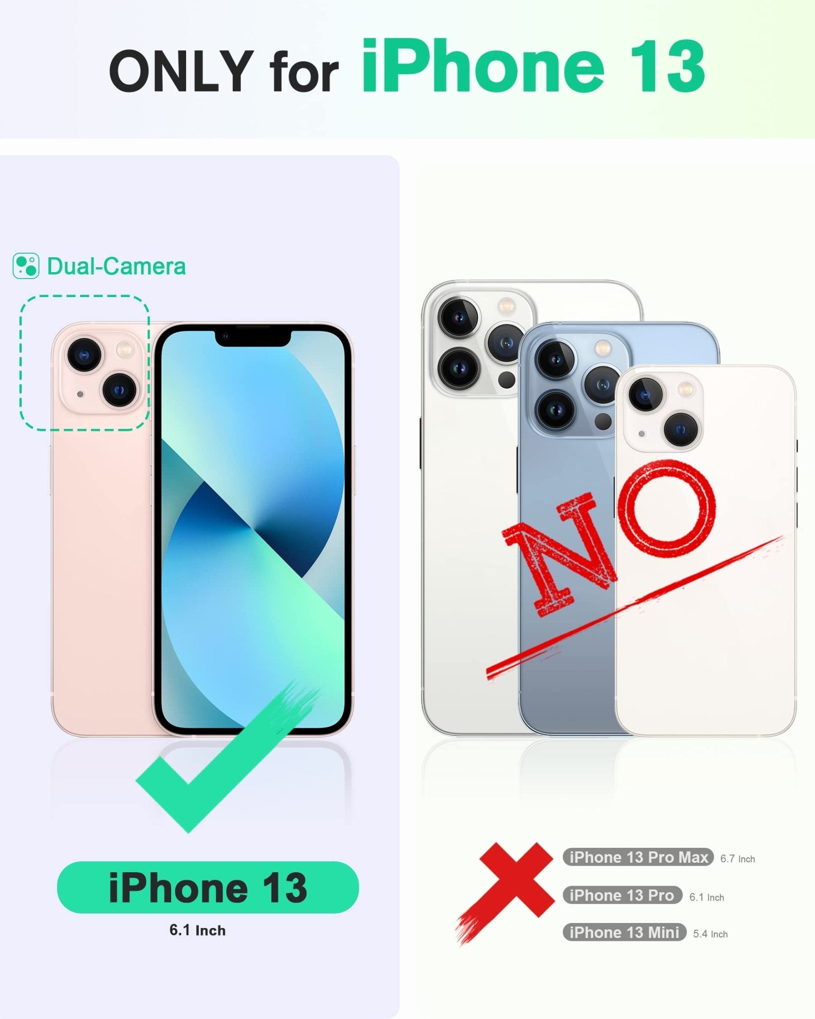 TUCCH Case Wallet for iPhone 13 5G, PU Leather Flip Folio Cover with [3 Card Slots], Stand Book Design [Shockproof TPU Interior Case] Compatible with iPhone 13 6.1-inch 2021, Black