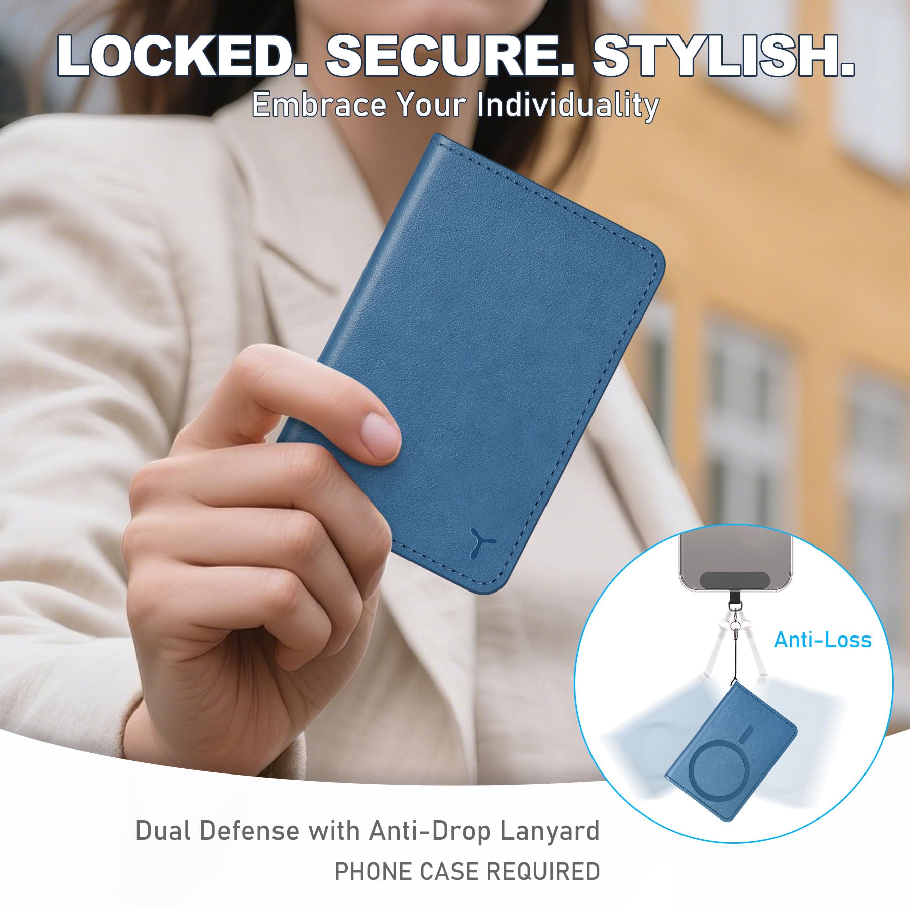 TUCCH for Magsafe Wallet with 6 Card Holders, RFID Blocking [Clear ID Window] PU Leather Men Women Folio Magnetic Phone Wallet for iPhone 16/15/14/13/12/Plus/Pro/Pro Max Series, Black