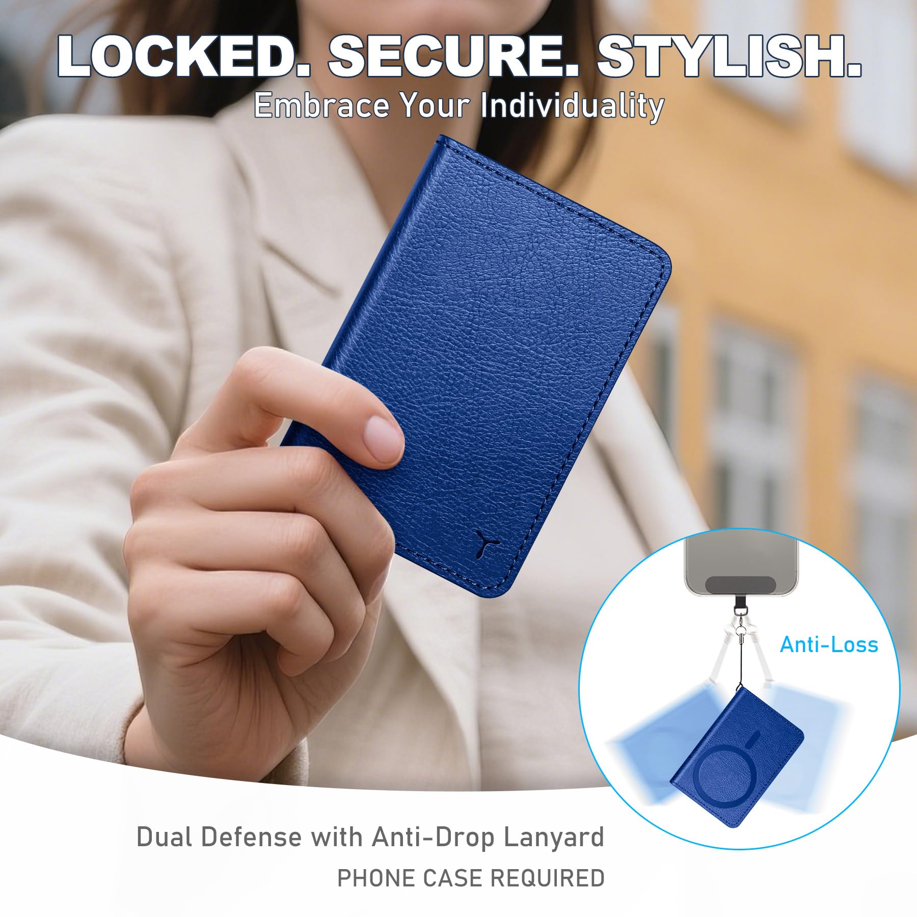 TUCCH for Magsafe Wallet with 6 Card Holders, RFID Blocking [Clear ID Window] PU Leather Men Women Folio Magnetic Phone Wallet for iPhone 16/15/14/13/12/Plus/Pro/Pro Max Series, Black