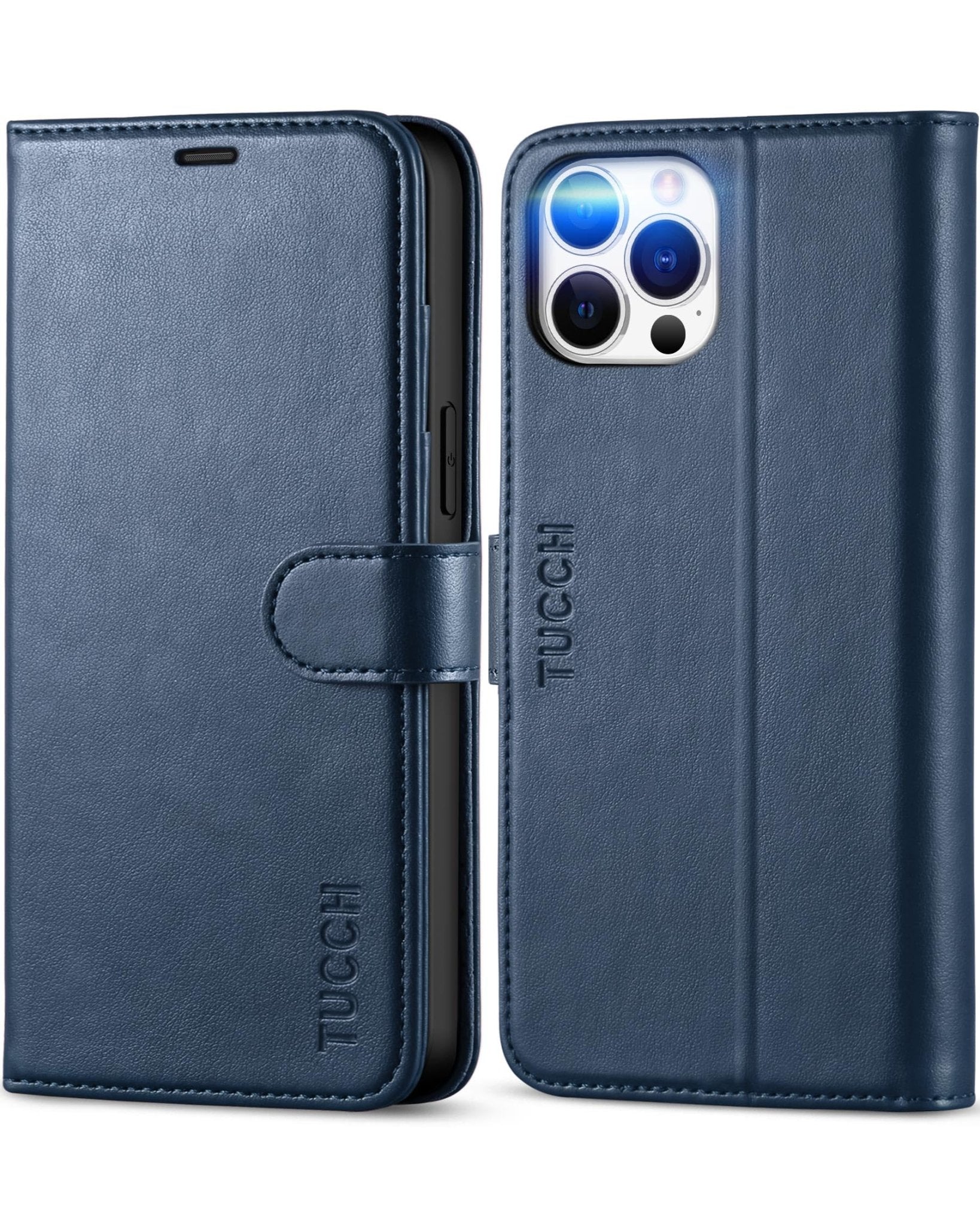 TUCCH Wallet Case Compatible with iPhone 12 Pro Max 5G 6.7", PU Leather Card Slot Kickstand [Protective TPU Interior Case], RFID Blocking Magnetic Flip Cover for iPhone 12 Pro Max 6.7", Black