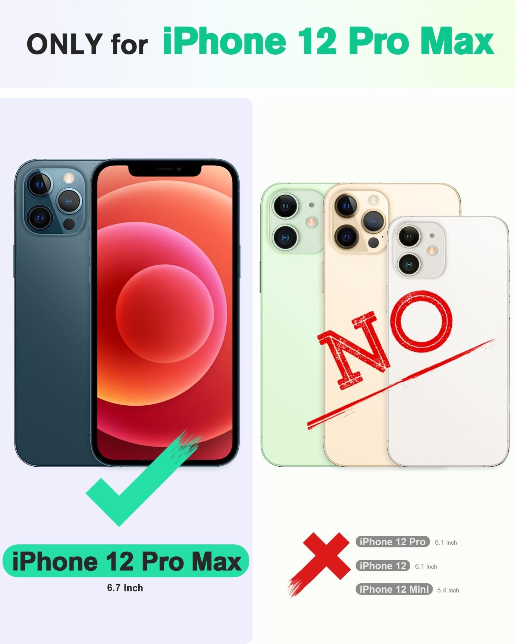 TUCCH Wallet Case Compatible with iPhone 12 Pro Max 5G 6.7", PU Leather Card Slot Kickstand [Protective TPU Interior Case], RFID Blocking Magnetic Flip Cover for iPhone 12 Pro Max 6.7", Black