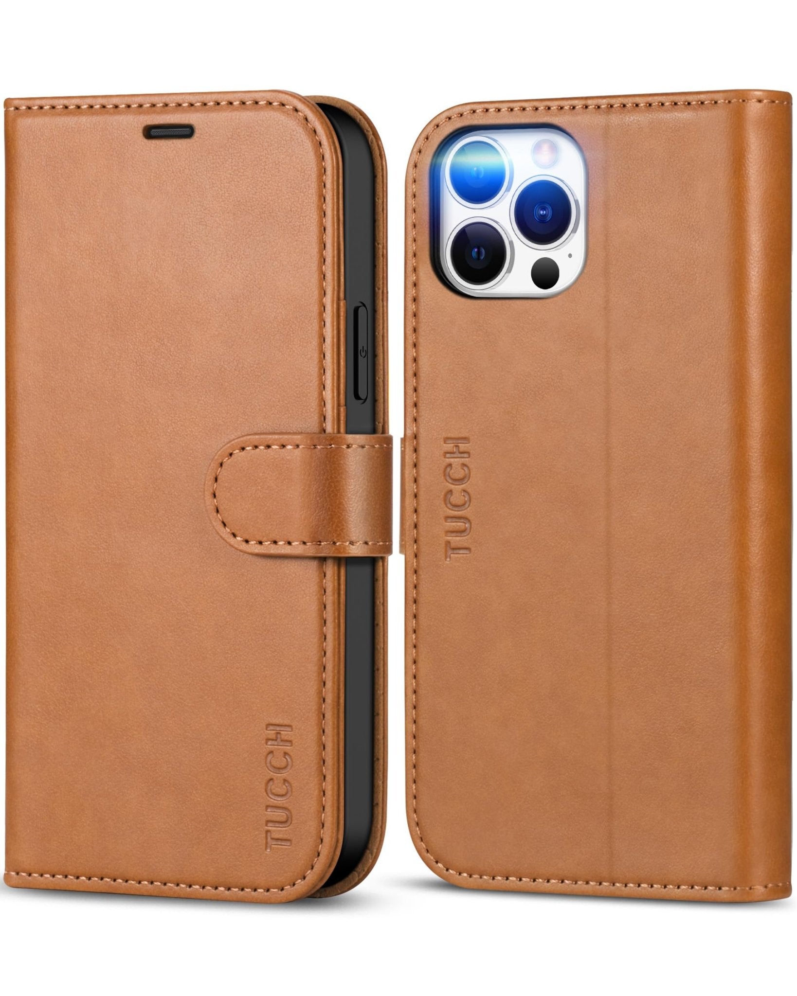 TUCCH Wallet Case Compatible with iPhone 12 Pro Max 5G 6.7", PU Leather Card Slot Kickstand [Protective TPU Interior Case], RFID Blocking Magnetic Flip Cover for iPhone 12 Pro Max 6.7", Black