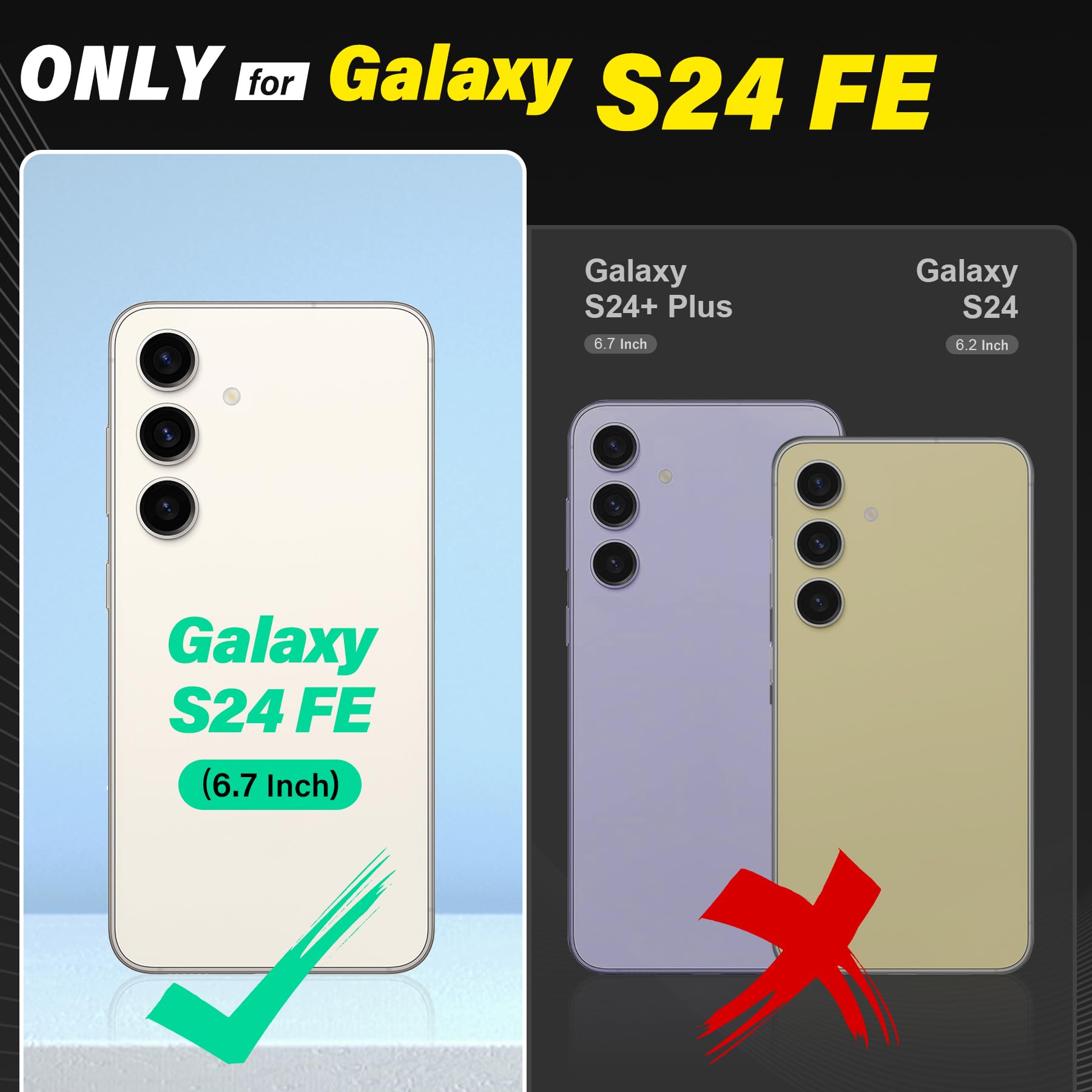 TUCCH Wallet Case for Galaxy S24 FE, with [TPU Shockproof Interior Case] Stand RFID Blocking Card Holder, Magnetic PU Leather Protective Flip Cover Compatible with Galaxy S24 FE, Dark Blue