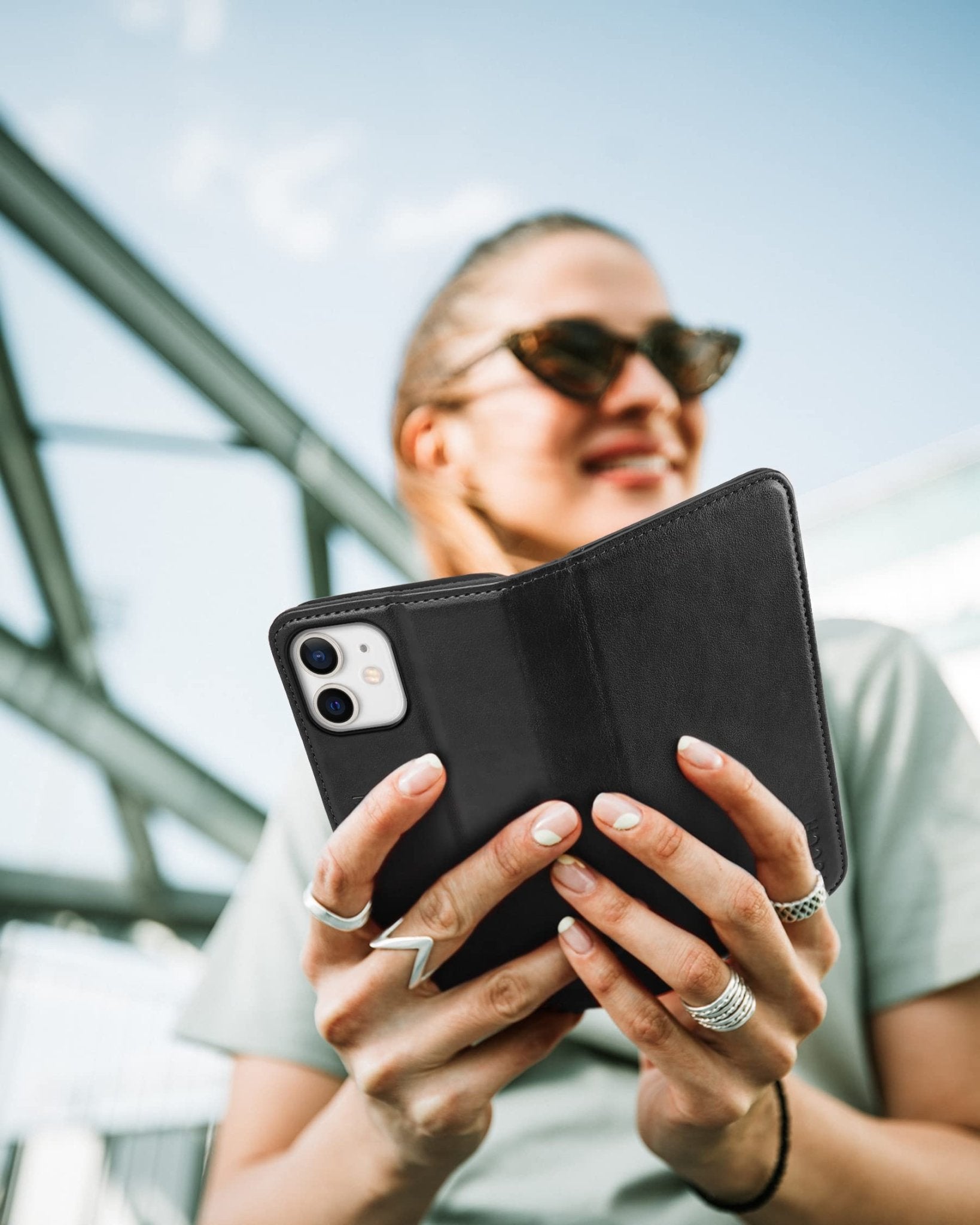 TUCCH Wallet Case for iPhone 12 Pro/iPhone 12 5G, Premium PU Leather Flip Folio Cover with Card Slot, Stand Book Design [Shockproof TPU Interior Case] Compatible with iPhone 12/12 Pro 6.1-inch, Black