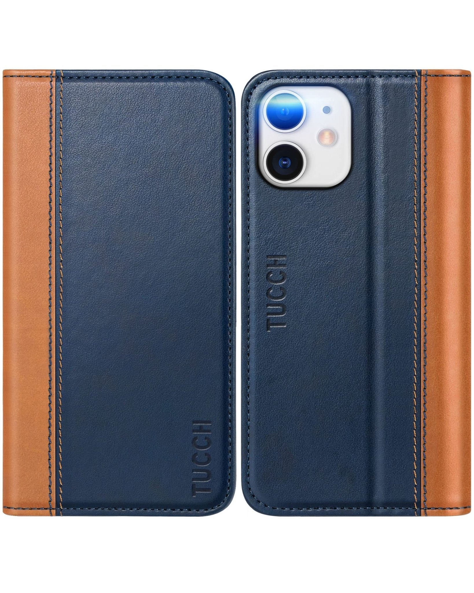 TUCCH Wallet Case for iPhone 12 Pro/iPhone 12 5G, Premium PU Leather Flip Folio Cover with Card Slot, Stand Book Design [Shockproof TPU Interior Case] Compatible with iPhone 12/12 Pro 6.1-inch, Black