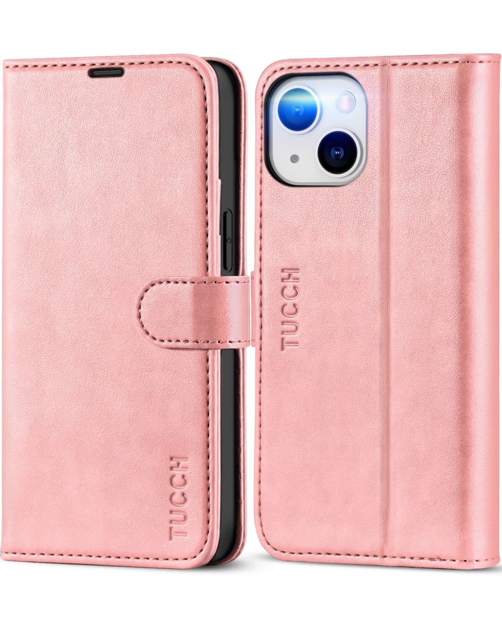 TUCCH Wallet Case for iPhone 13 Mini, [TPU Shockproof Inner Shell] PU Leather [RFID Blocking] [Credit Card Holder] Magnetic Stand Flip Cover Compatible with iPhone 13 Mini 5.4-inch 2021, Black