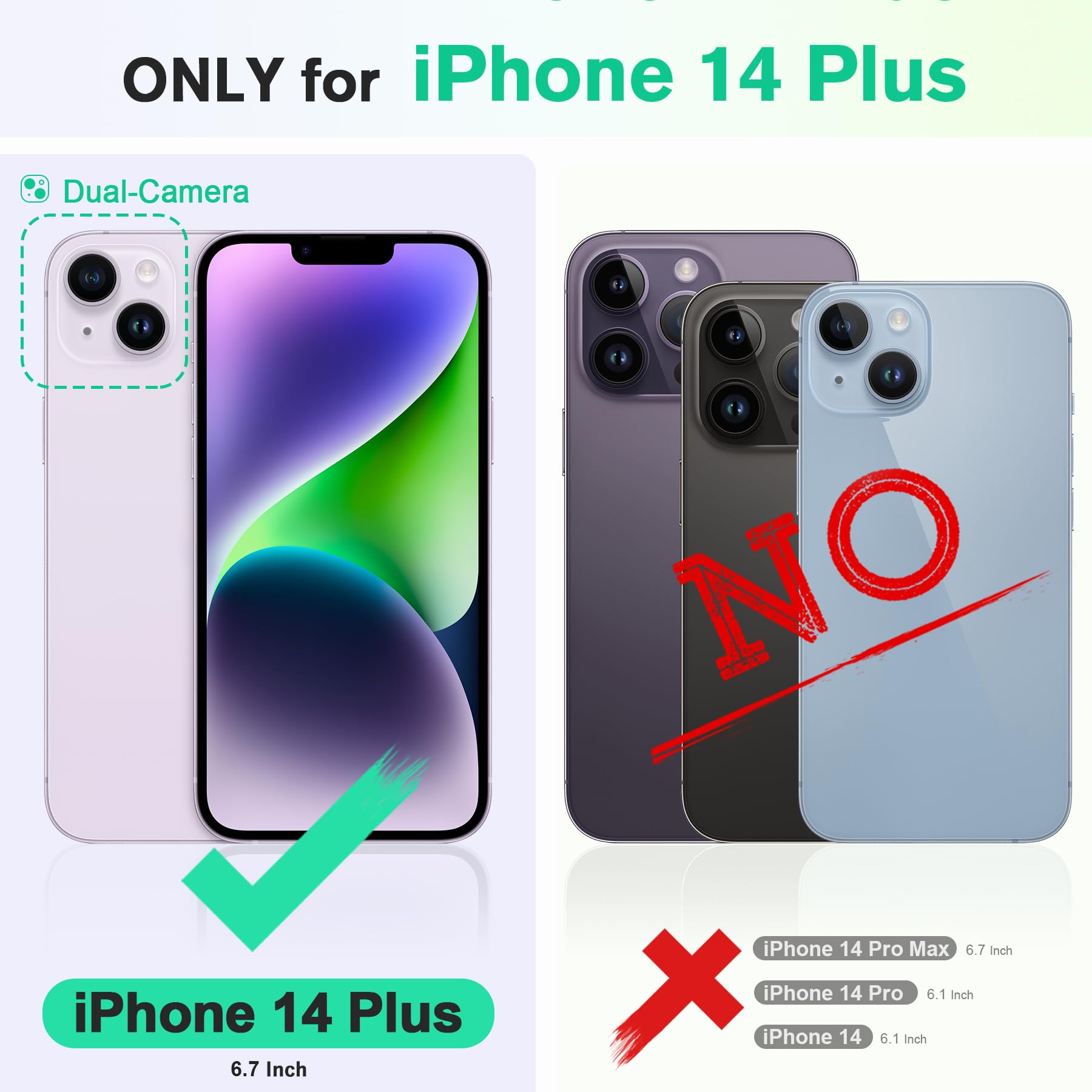 TUCCH Wallet Case for iPhone 14 Plus, [RFID Blocking] 4 Card Holder Stand [Shockproof TPU Interior Case] PU Leather Magnetic Protective Flip Cover Compatible with iPhone 14 Plus 6.7" 2022, Black