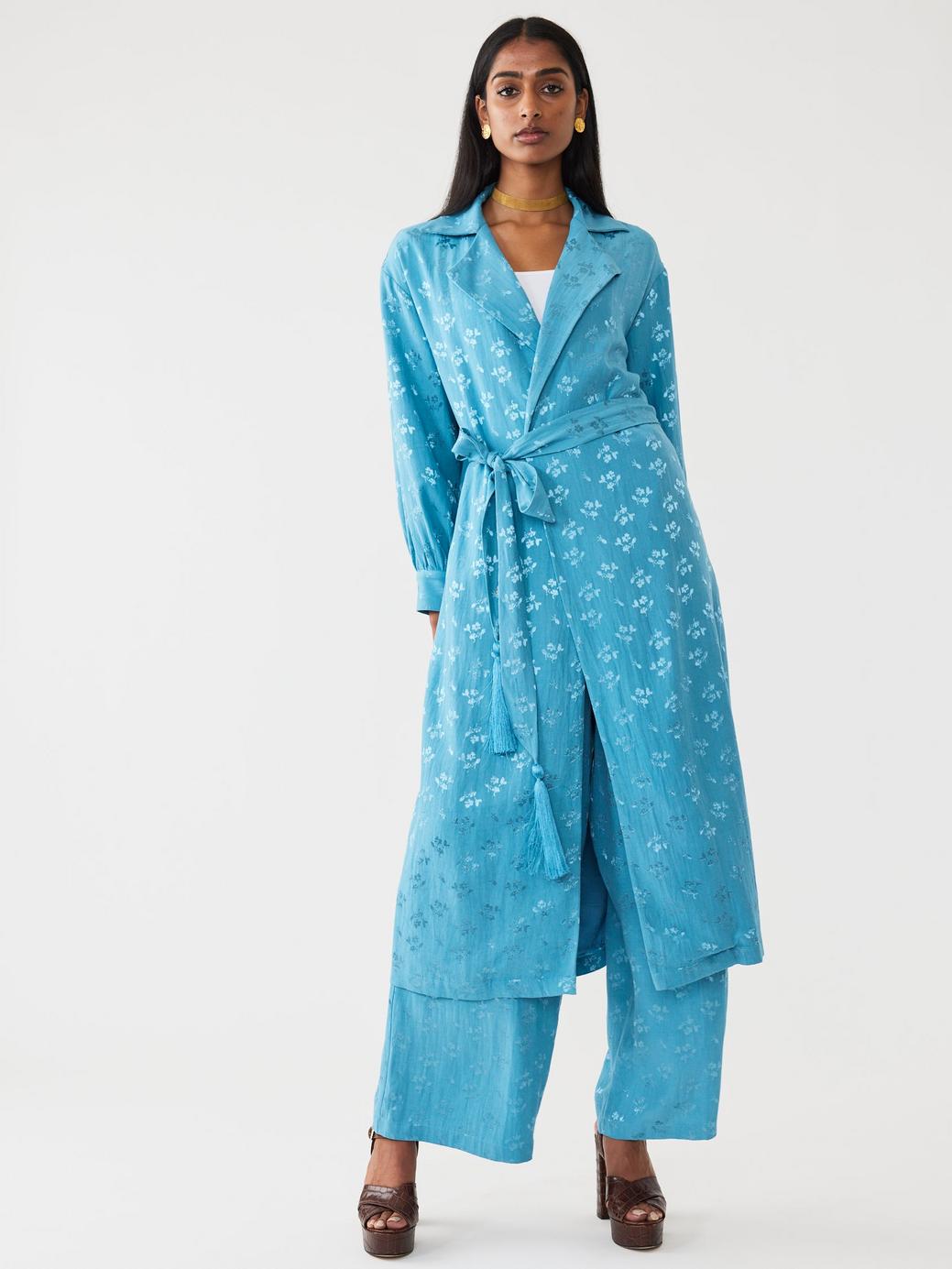 Helen Jacket - Frozen Blue Bouquet