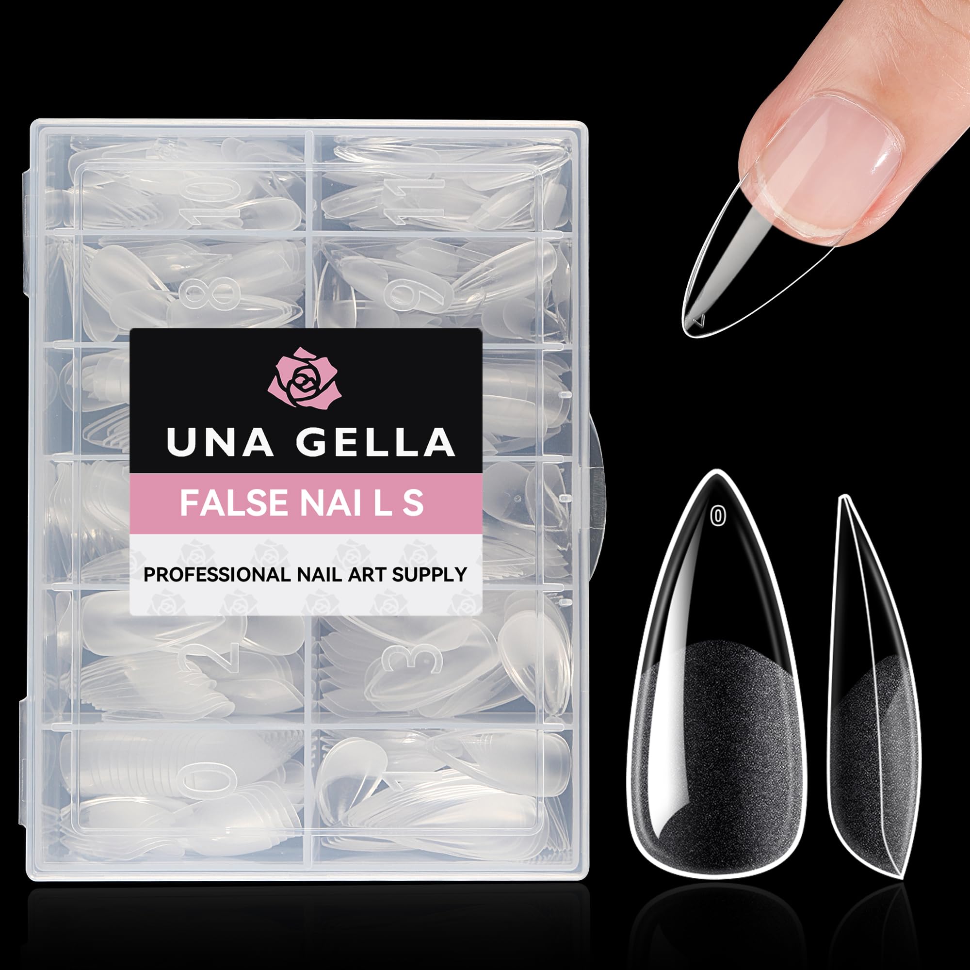 UNA GELLA Gel Nail Glue, Solid Nails Gl ue Gel 40ml Lamp Curing Needed Soak Off G LUE Strong Nail G LUE G el for Acrylic Fake Nails Tips Extension Press On Nails for Gelly Tips