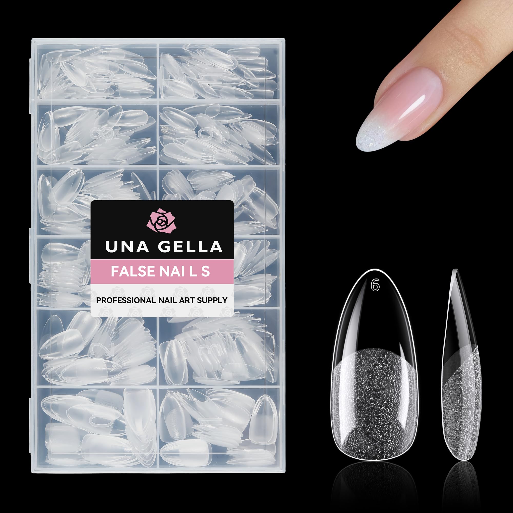 UNA GELLA Gel Nail Glue, Solid Nails Gl ue Gel 40ml Lamp Curing Needed Soak Off G LUE Strong Nail G LUE G el for Acrylic Fake Nails Tips Extension Press On Nails for Gelly Tips