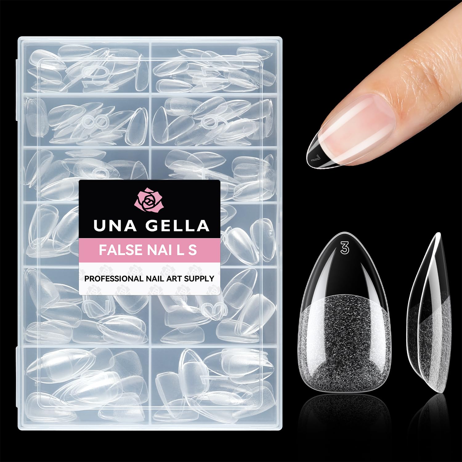UNA GELLA Solid Nail Glue Gel 15ml Lamp Curing Needed Solid Soak Off U V/LED Lamp Required Super Strong Glue for Fake Acrylic Soft Gel Nail Tips Press On Nails Art Extension