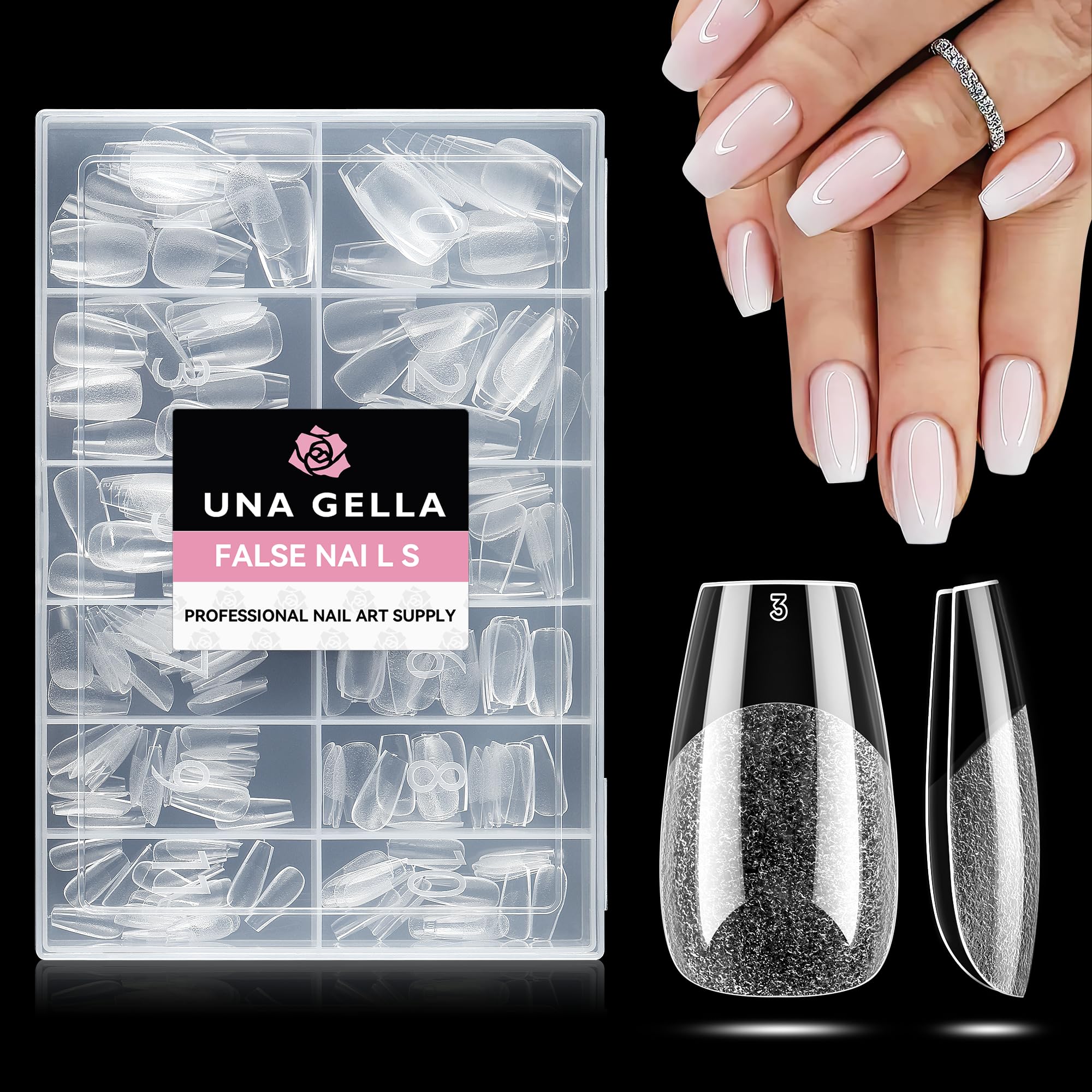 UNA GELLA Solid Nail Glue Gel 15ml Lamp Curing Needed Solid Soak Off U V/LED Lamp Required Super Strong Glue for Fake Acrylic Soft Gel Nail Tips Press On Nails Art Extension