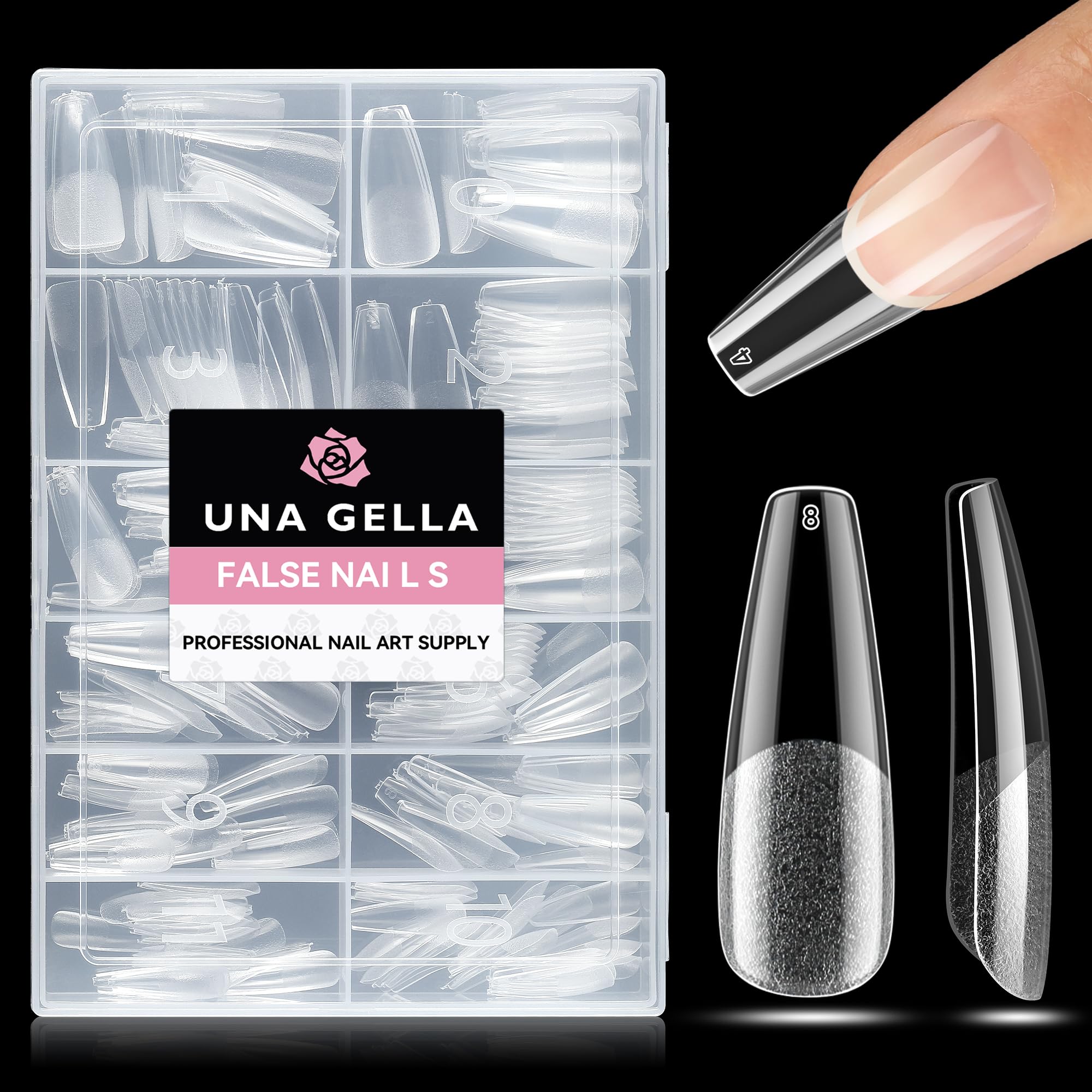UNA GELLA Solid Nail Glue Gel 15ml Lamp Curing Needed Solid Soak Off U V/LED Lamp Required Super Strong Glue for Fake Acrylic Soft Gel Nail Tips Press On Nails Art Extension