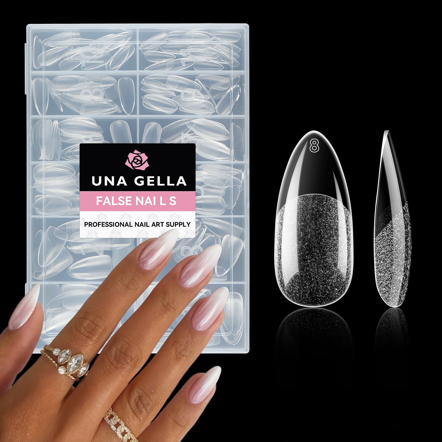 UNA GELLA Solid Nail Glue Gel 15ml Lamp Curing Needed Solid Soak Off U V/LED Lamp Required Super Strong Glue for Fake Acrylic Soft Gel Nail Tips Press On Nails Art Extension