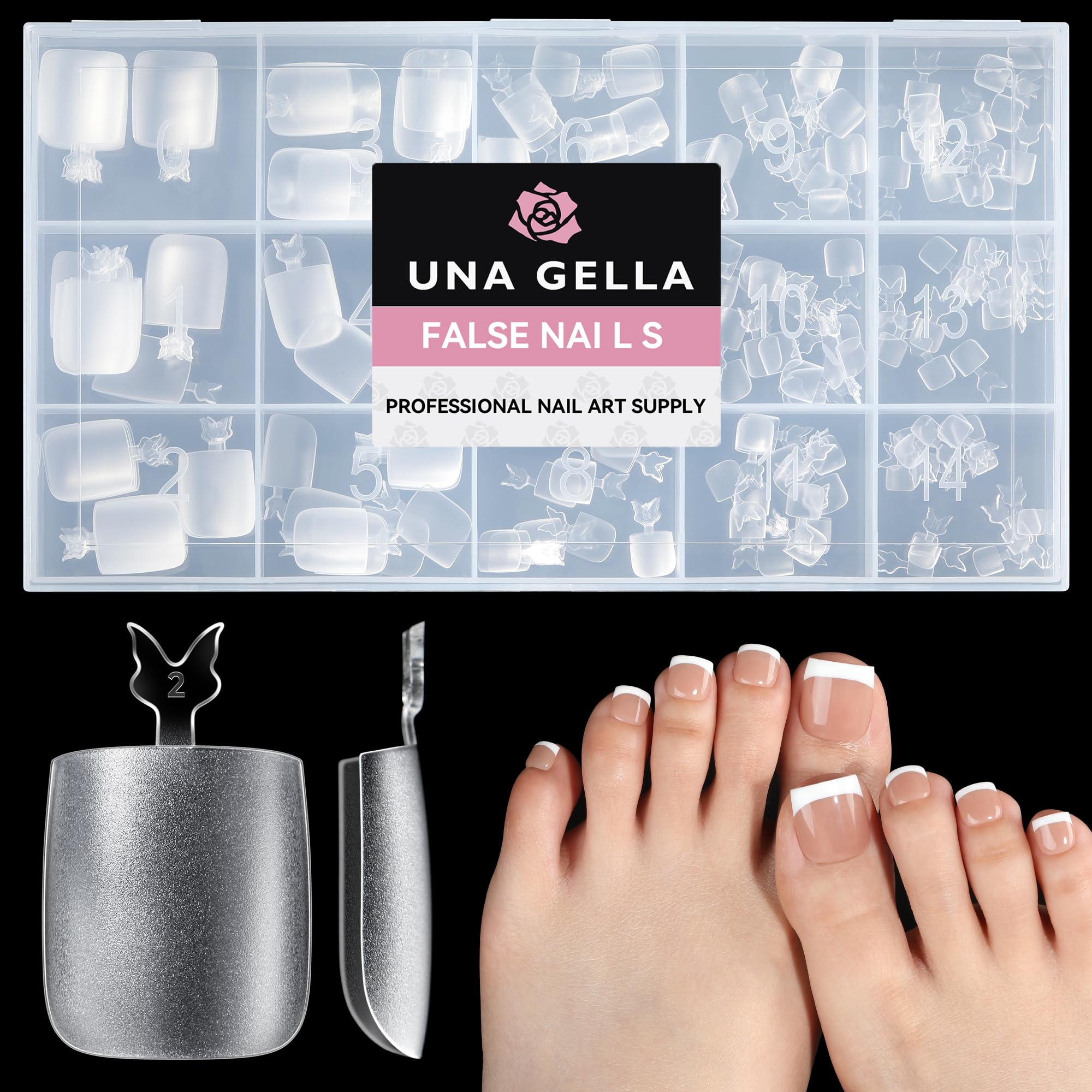 UNA GELLA Solid Nail Glue Gel 15ml Lamp Curing Needed Solid Soak Off U V/LED Lamp Required Super Strong Glue for Fake Acrylic Soft Gel Nail Tips Press On Nails Art Extension