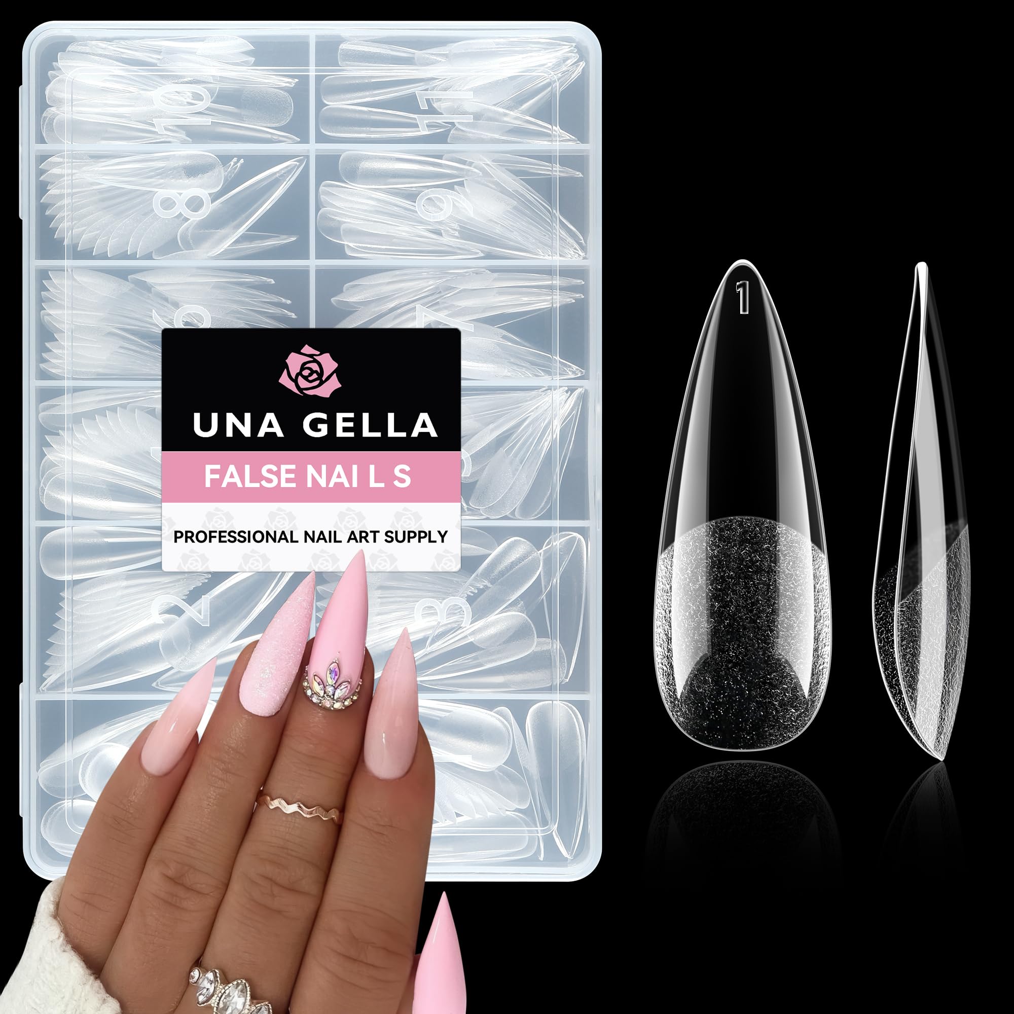 UNA GELLA Solid Nail Glue Gel 15ml Lamp Curing Needed Solid Soak Off U V/LED Lamp Required Super Strong Glue for Fake Acrylic Soft Gel Nail Tips Press On Nails Art Extension