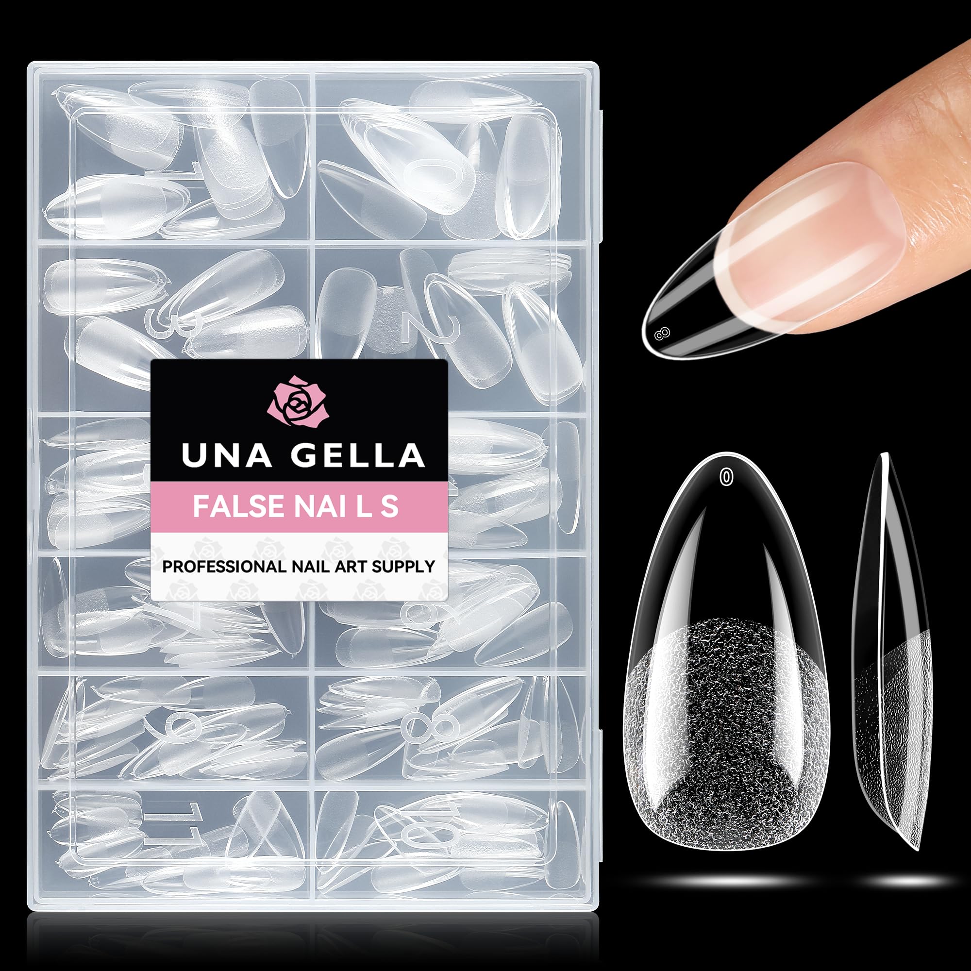 UNA GELLA Solid Nail Glue Gel 15ml Lamp Curing Needed Solid Soak Off U V/LED Lamp Required Super Strong Glue for Fake Acrylic Soft Gel Nail Tips Press On Nails Art Extension