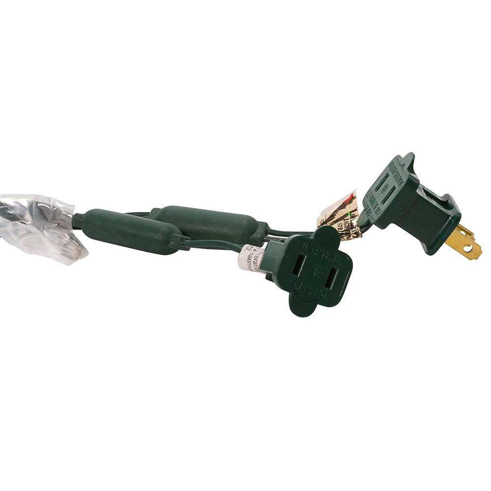 50-Light Cool White Nostalgic LED Green Wire Light Set
