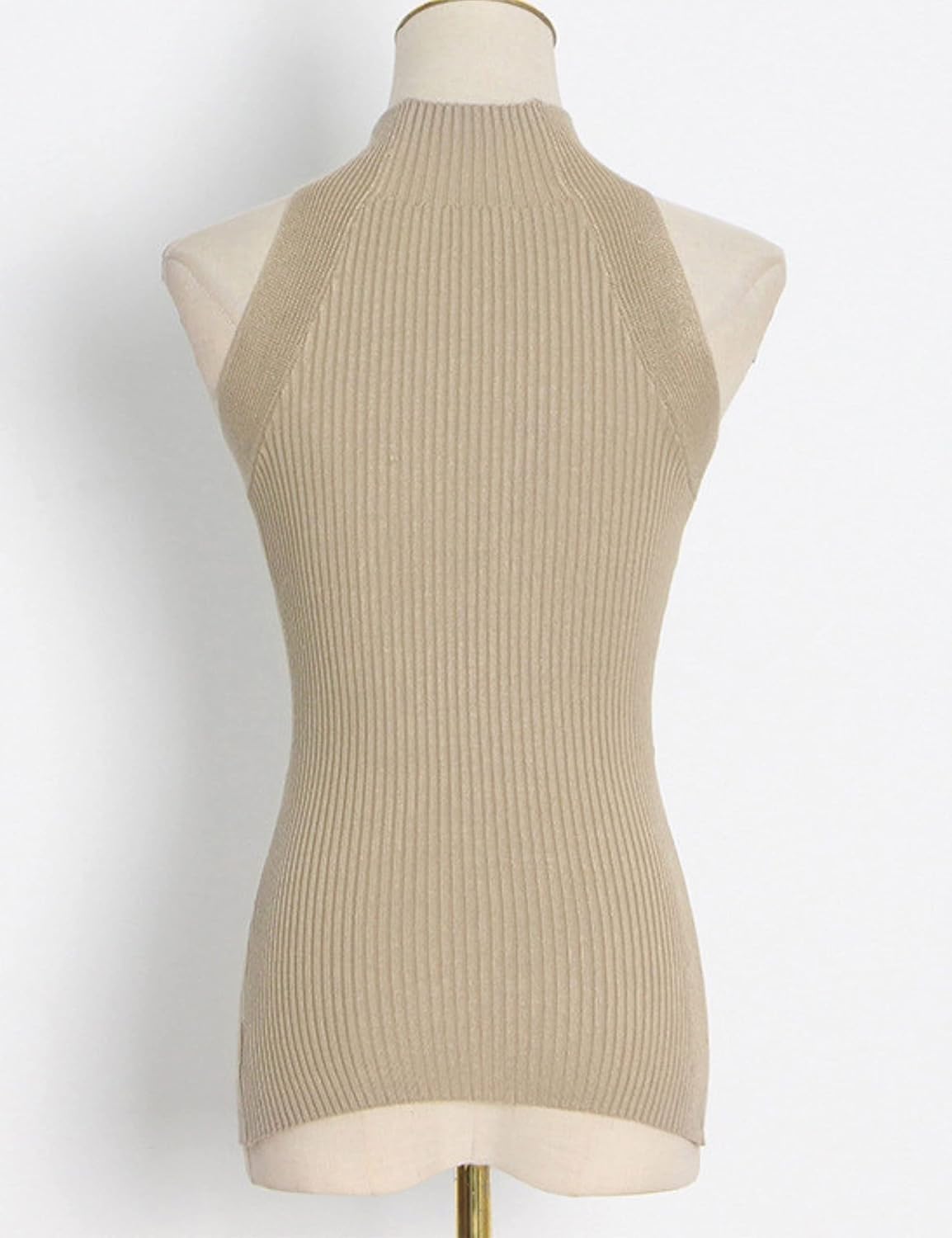 Unilexi Women’s Sleeveless High Neck Cut Out Sweater Vest Sexy Cutout Twist Knot Front Split Knit Tank Tops