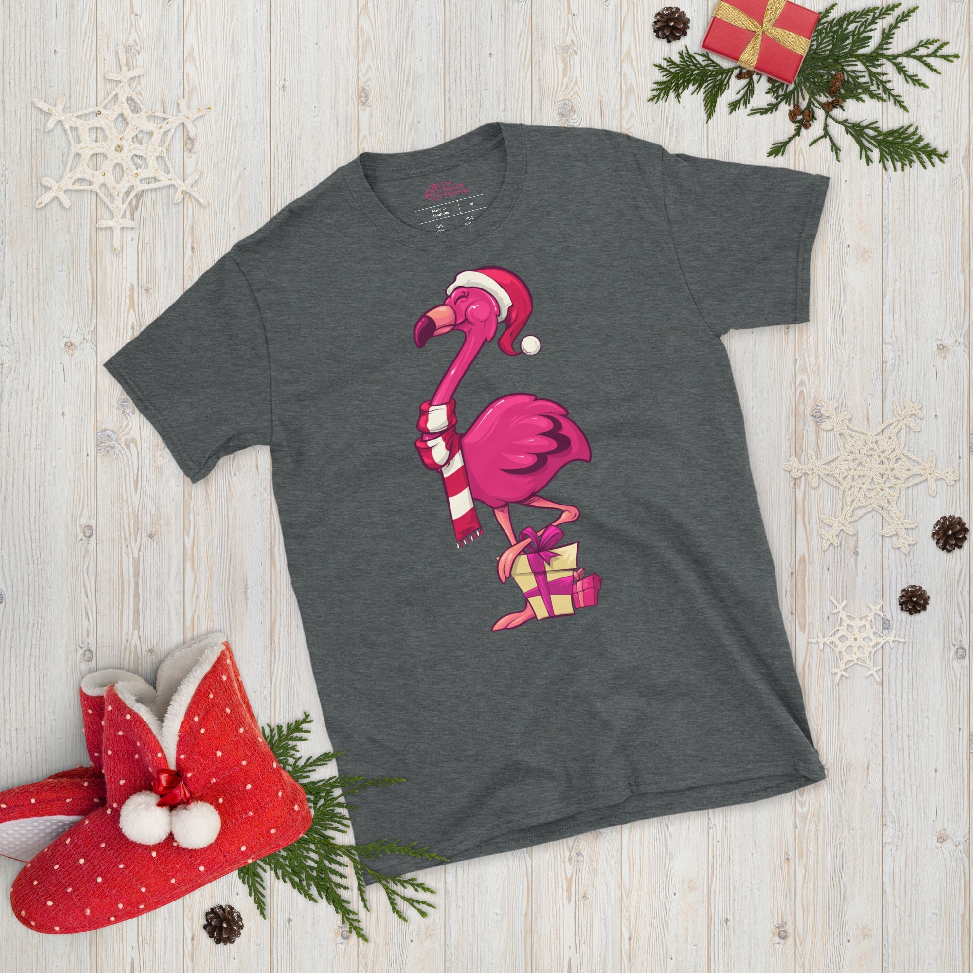 Original The Popular Flamingo Christmas T-Shirt