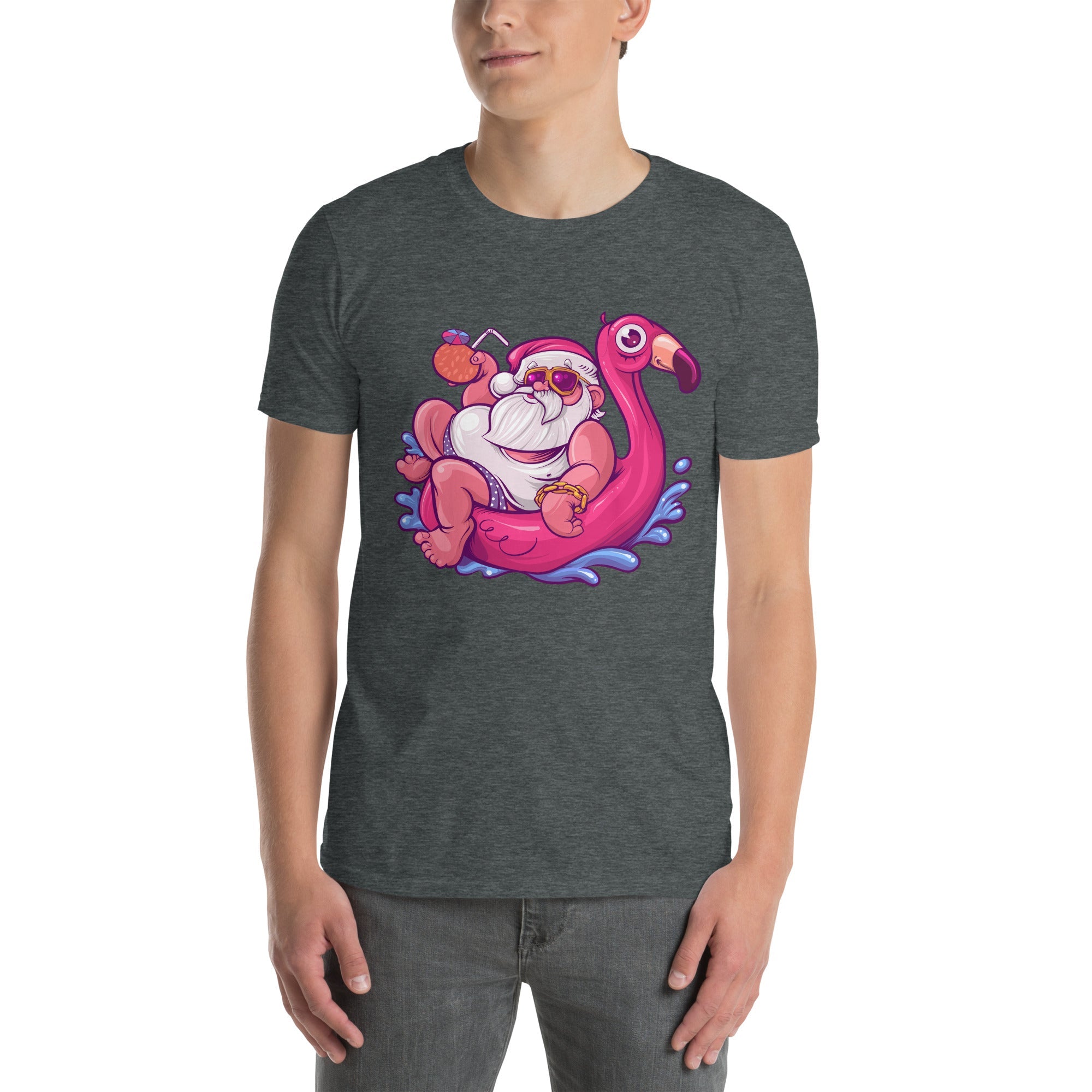 Relaxin' Santa Flamingo T-Shirt