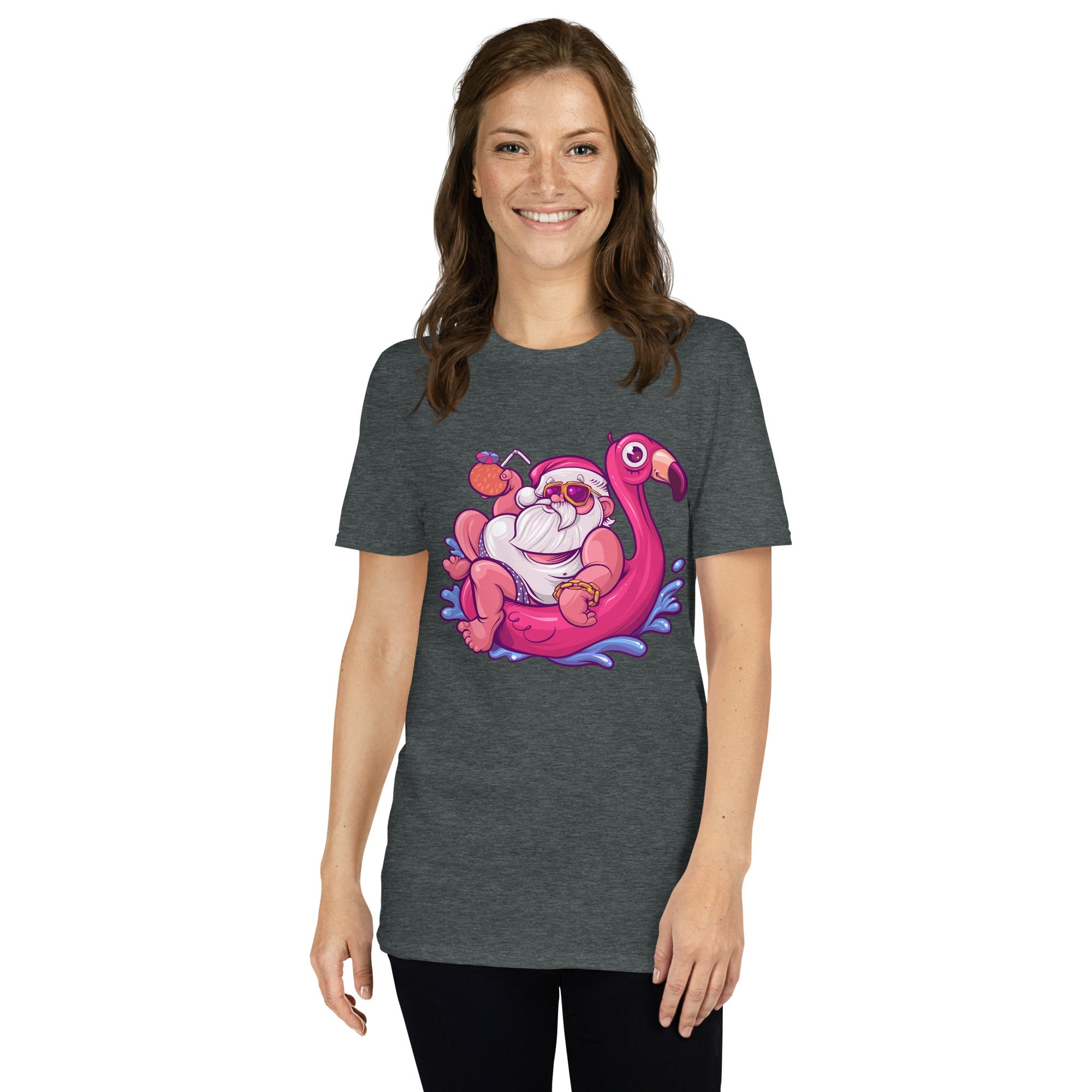 Relaxin' Santa Flamingo T-Shirt