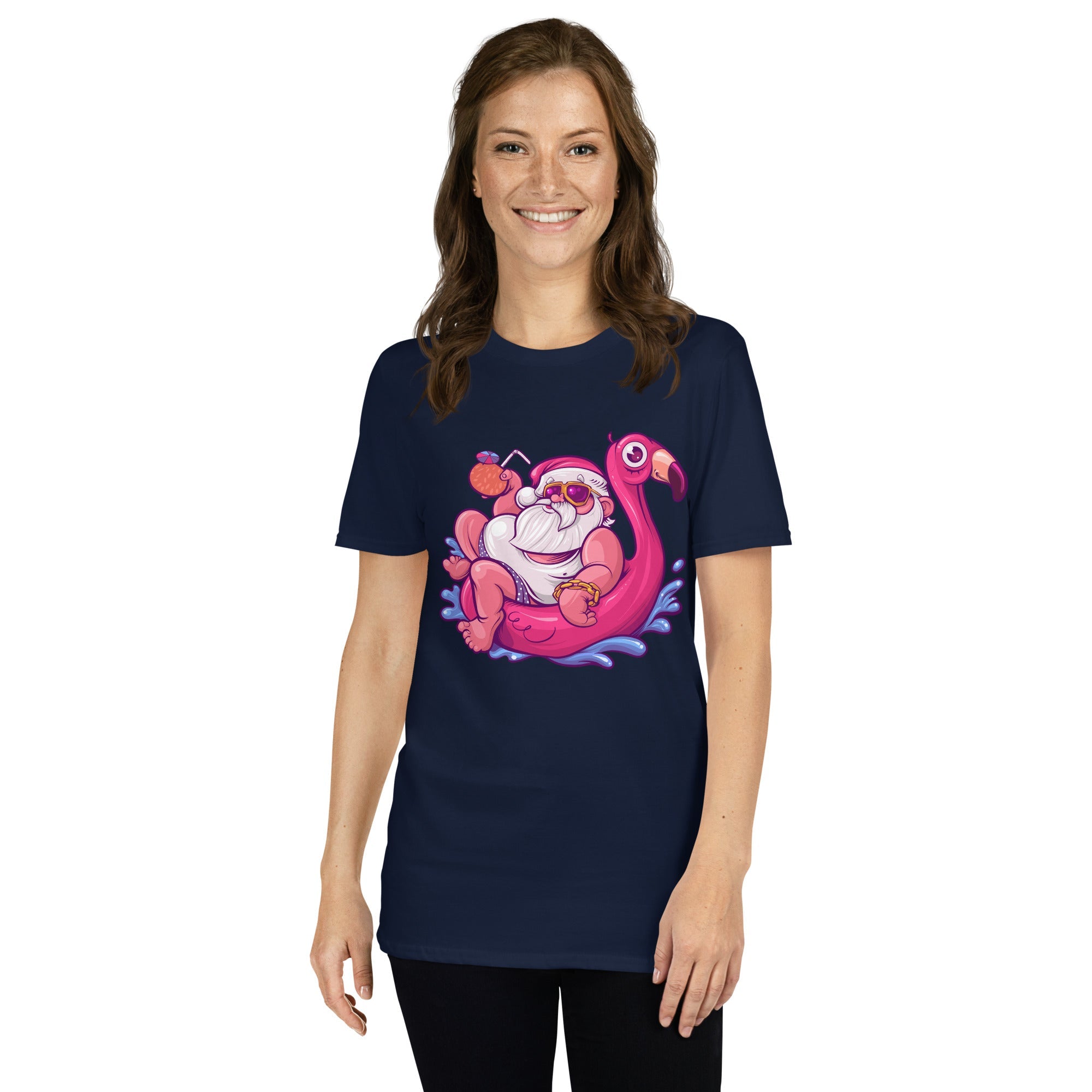 Relaxin' Santa Flamingo T-Shirt