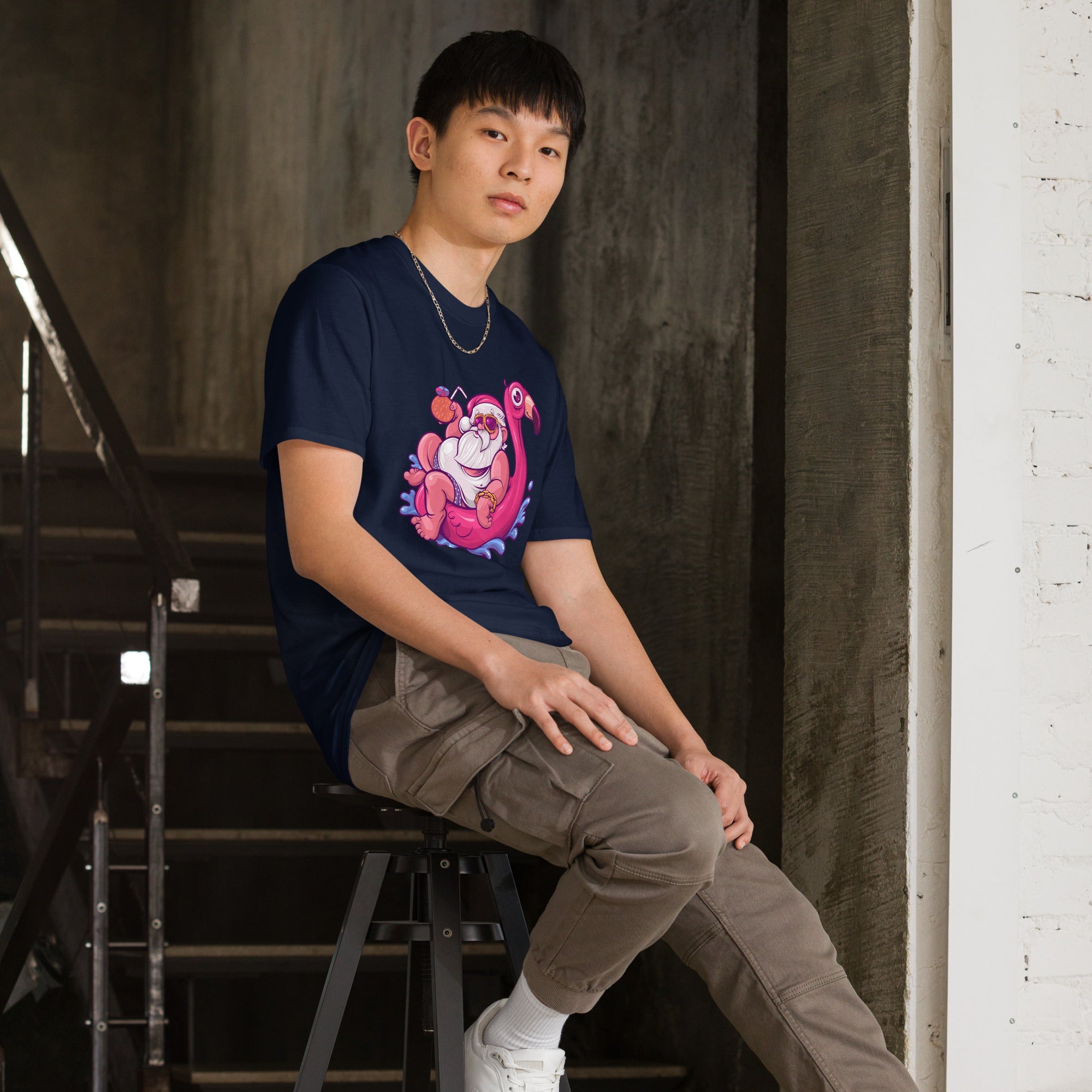 Relaxin' Santa Flamingo T-Shirt