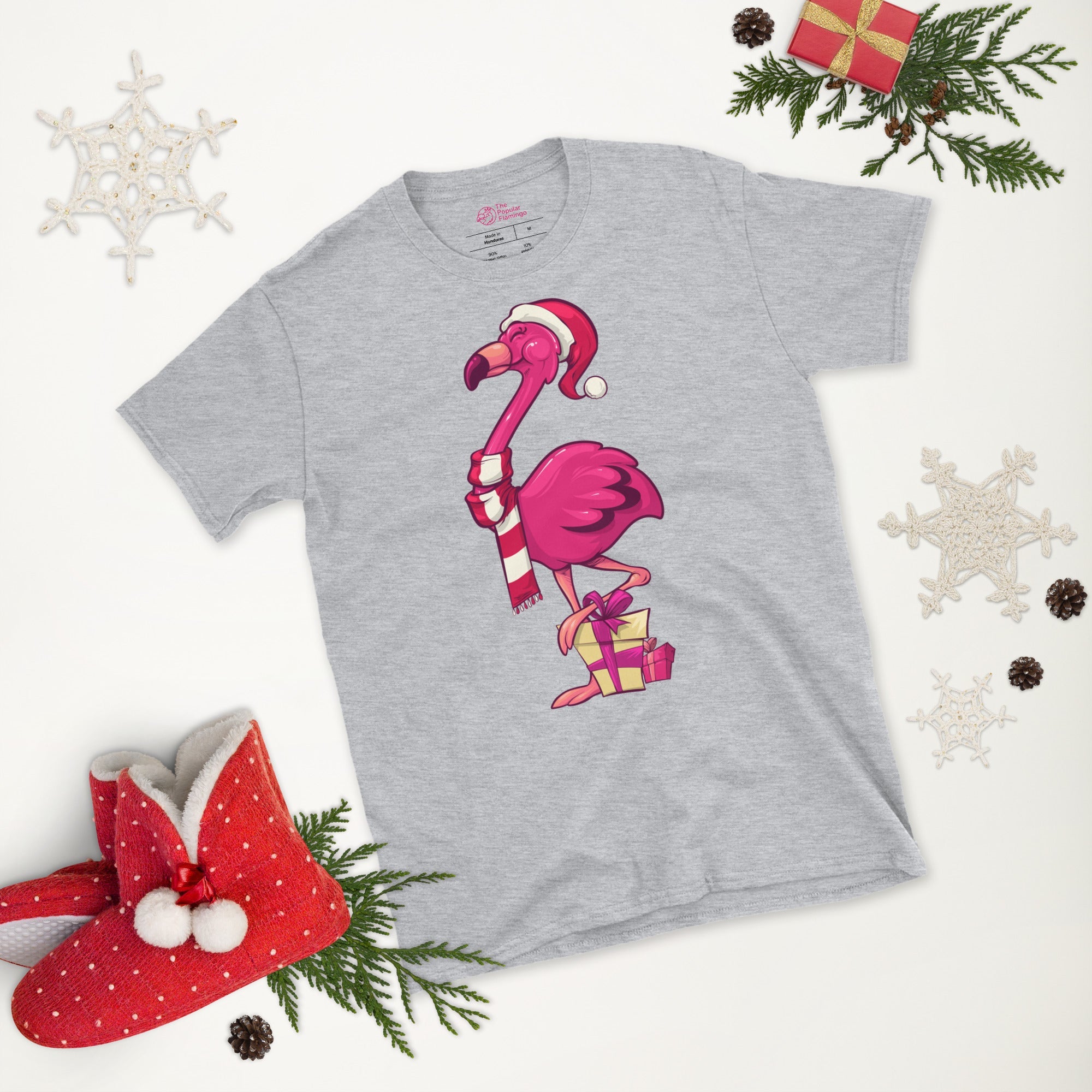 Original The Popular Flamingo Christmas T-Shirt