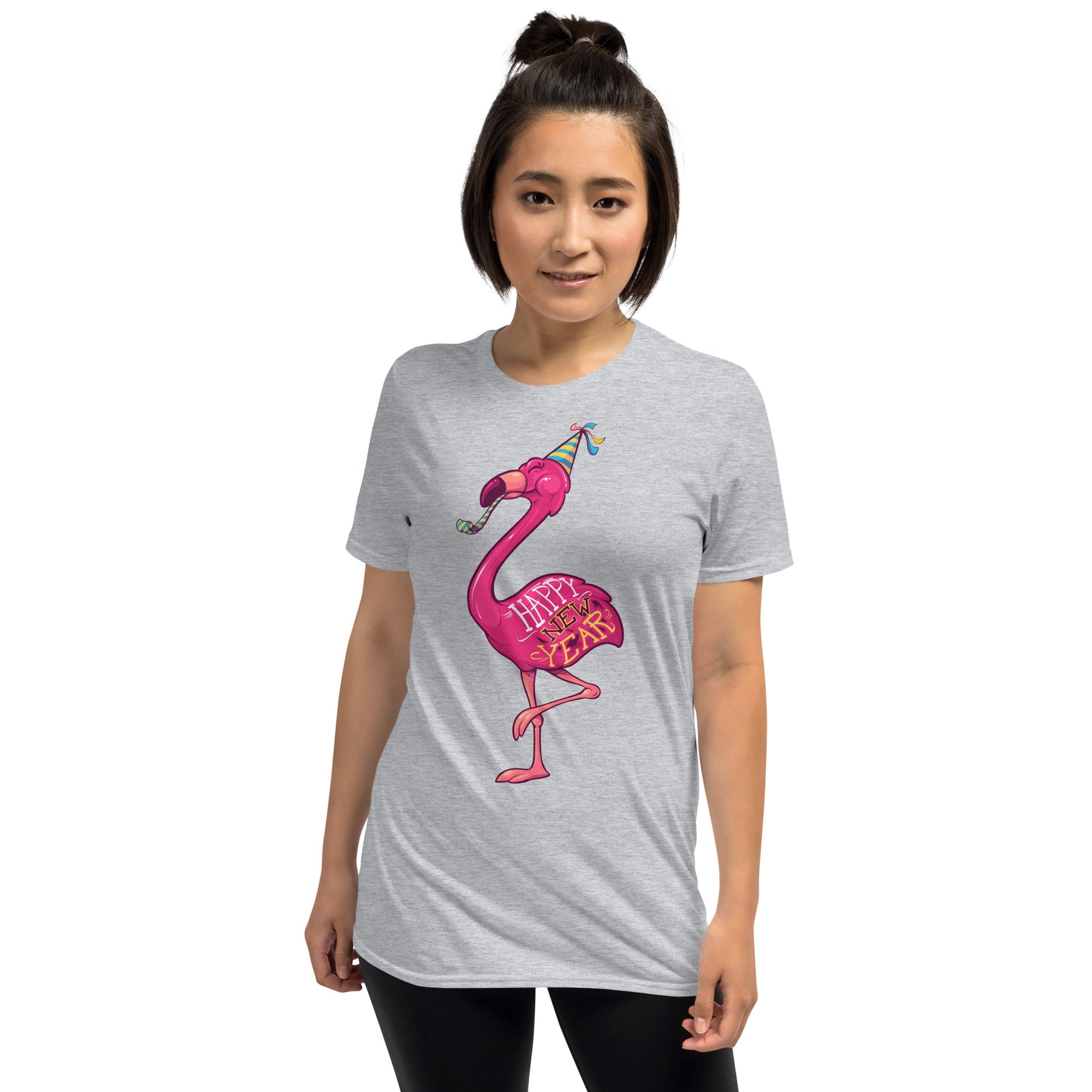 Original The Popular Flamingo Happy New Year T-Shirt