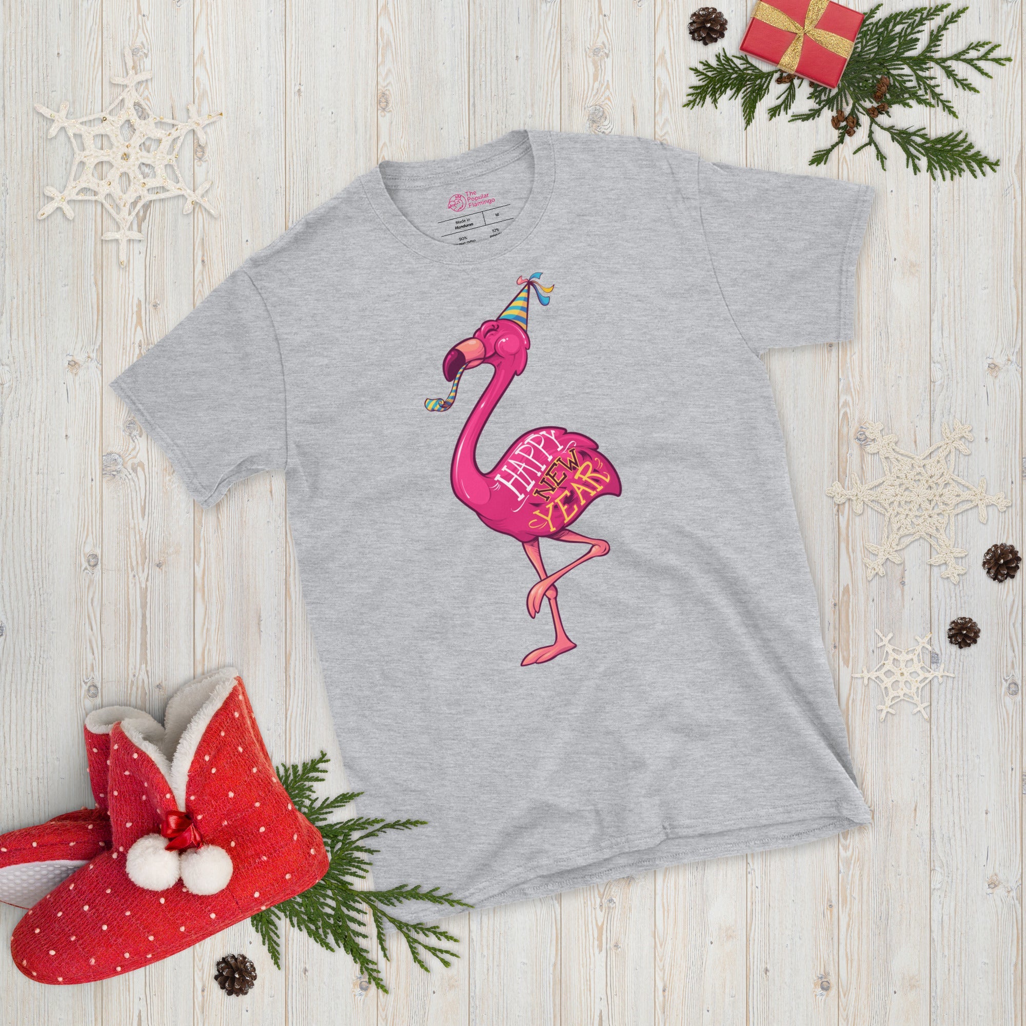 Original The Popular Flamingo Happy New Year T-Shirt