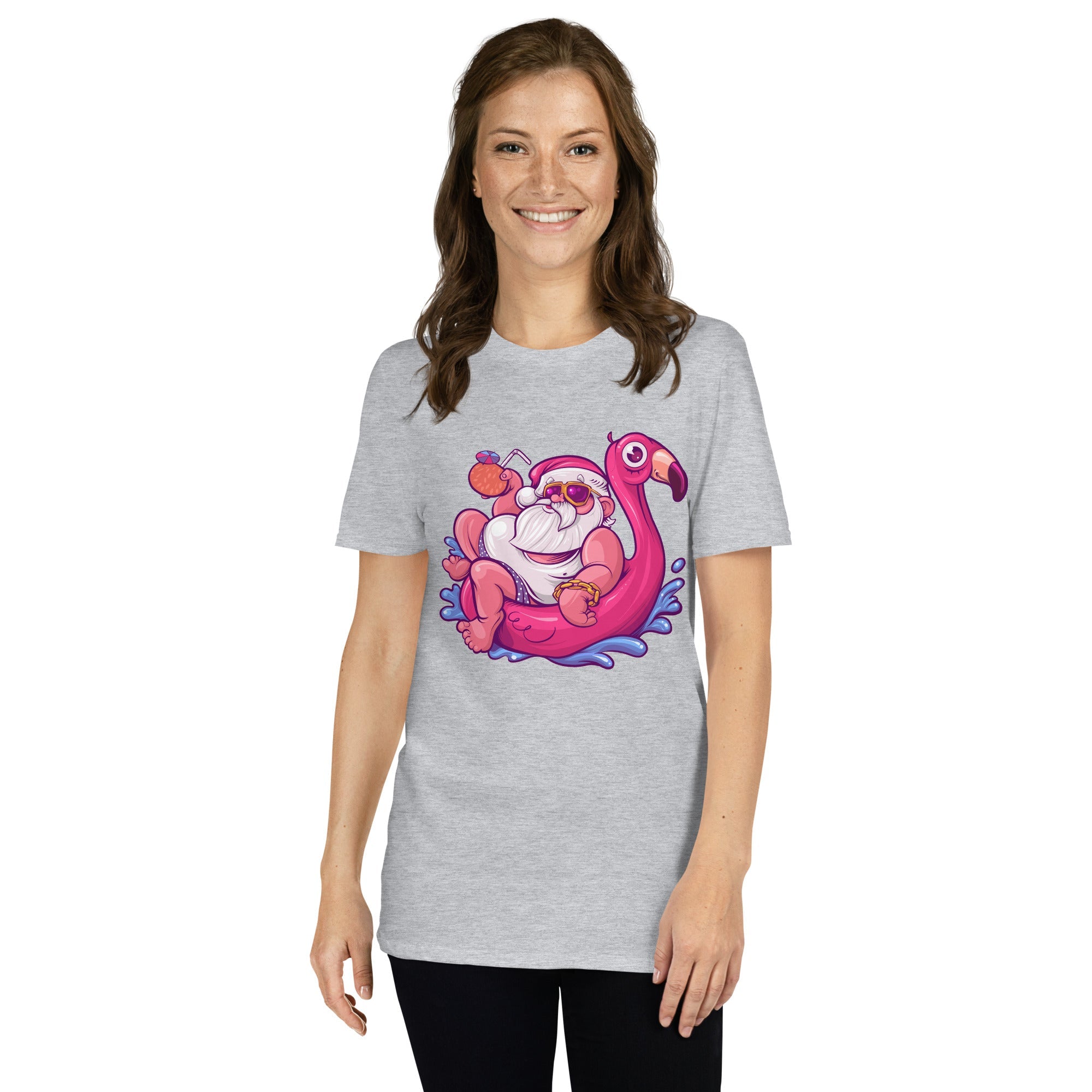 Relaxin' Santa Flamingo T-Shirt