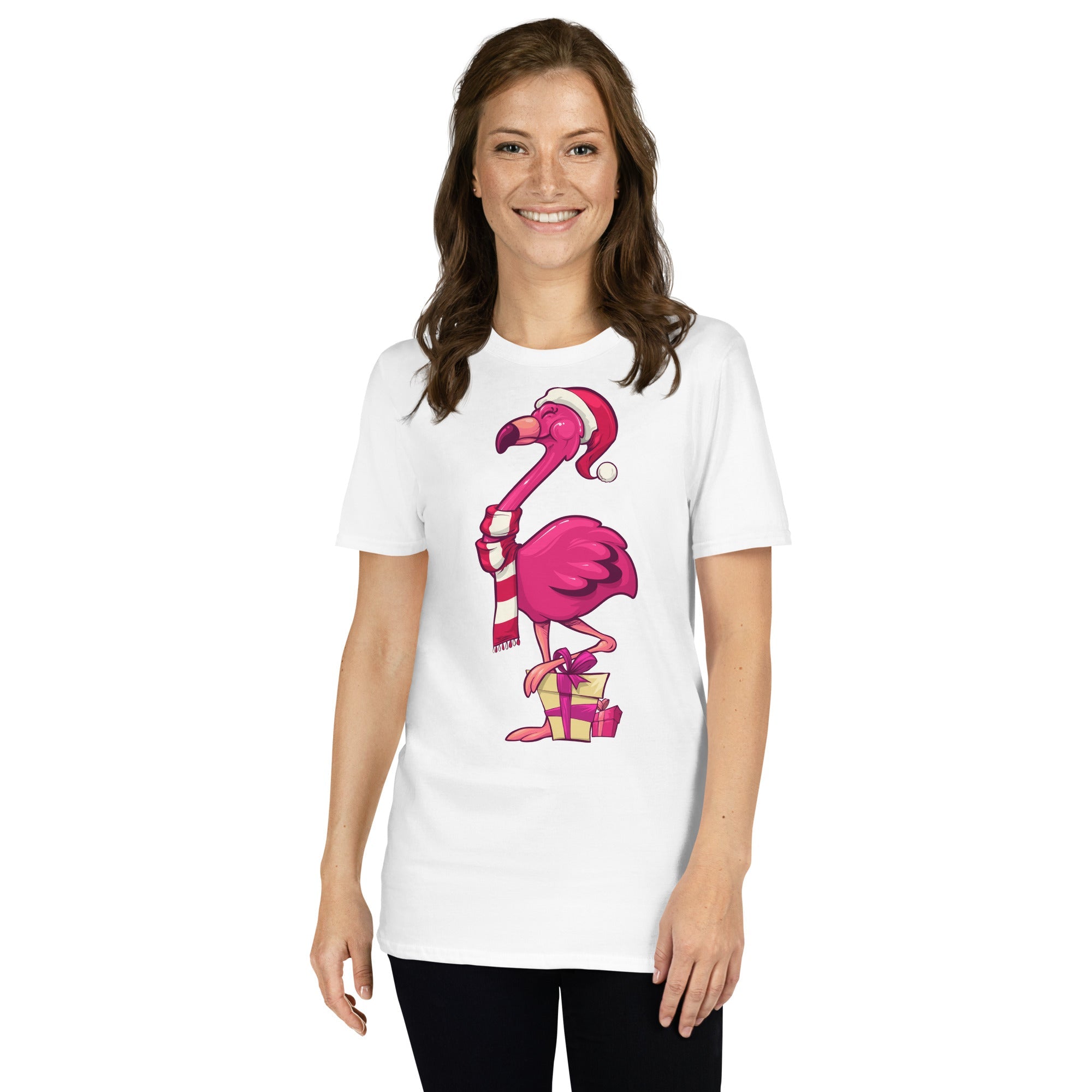 Original The Popular Flamingo Christmas T-Shirt