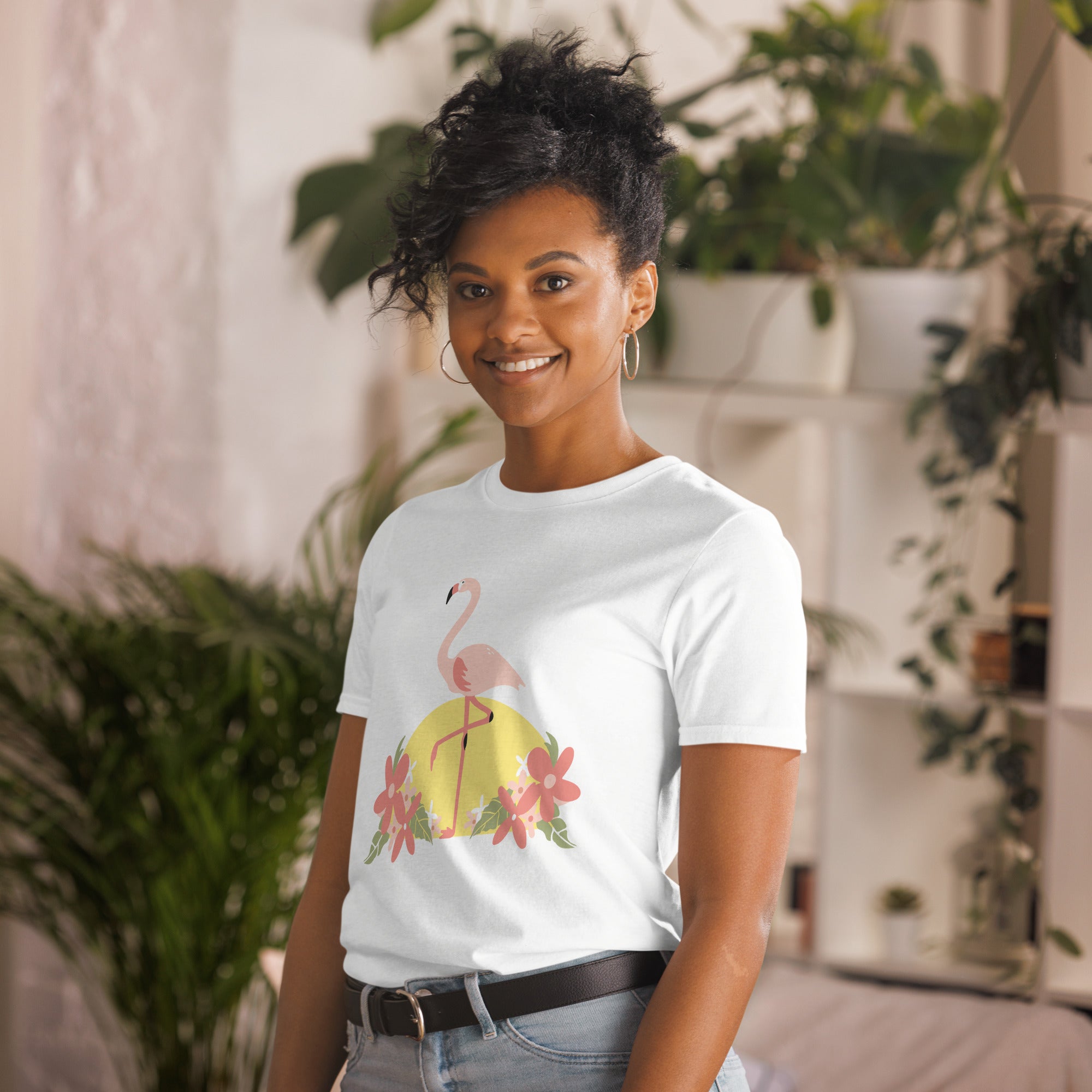 Flamingo Flower T-Shirt